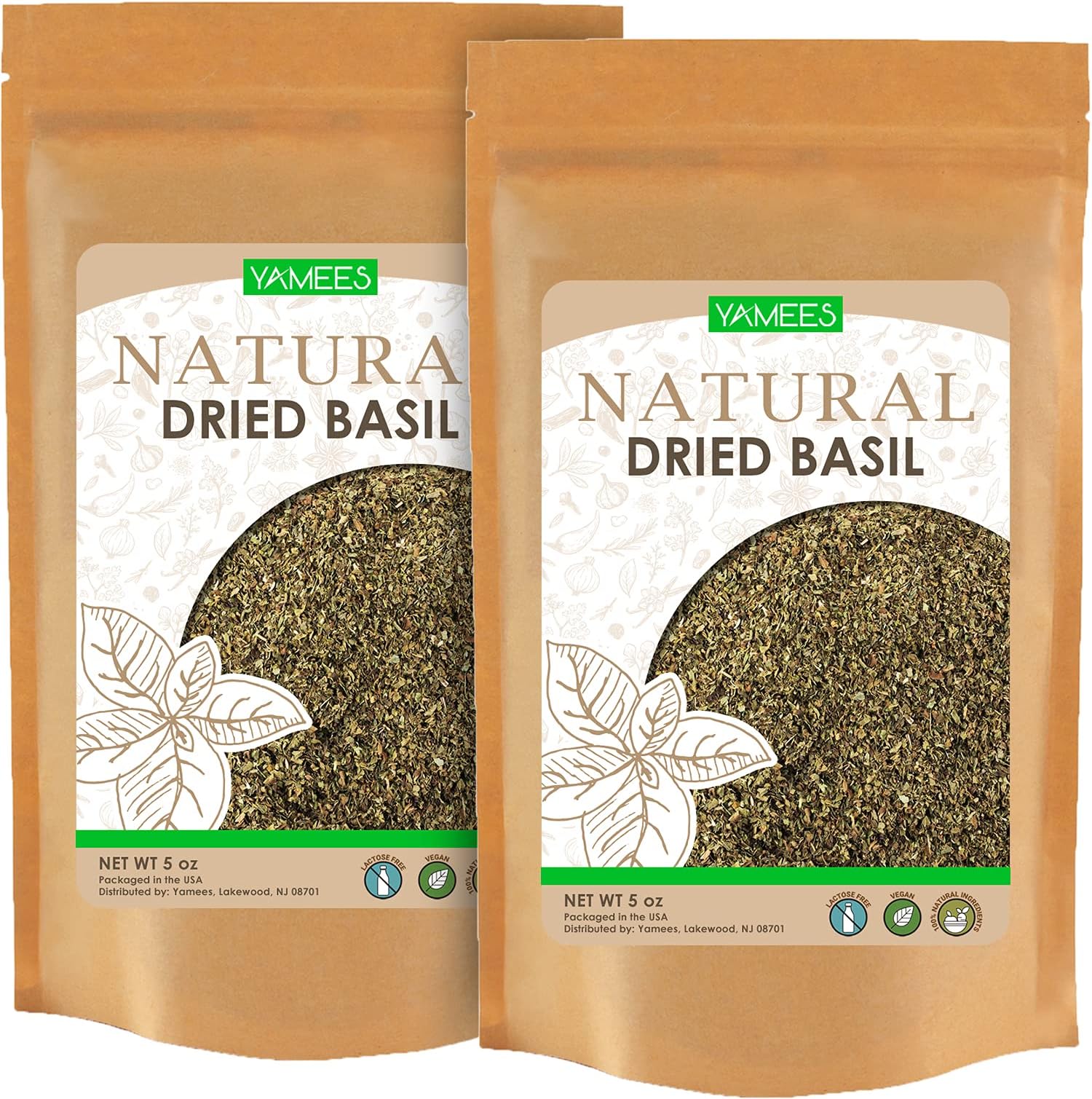 Yamees BULK Basil Leaves – Bulk Herbs – Choose Your Custom Variety Pack - Bulk Spices - 10 Oz (5 Oz Each)