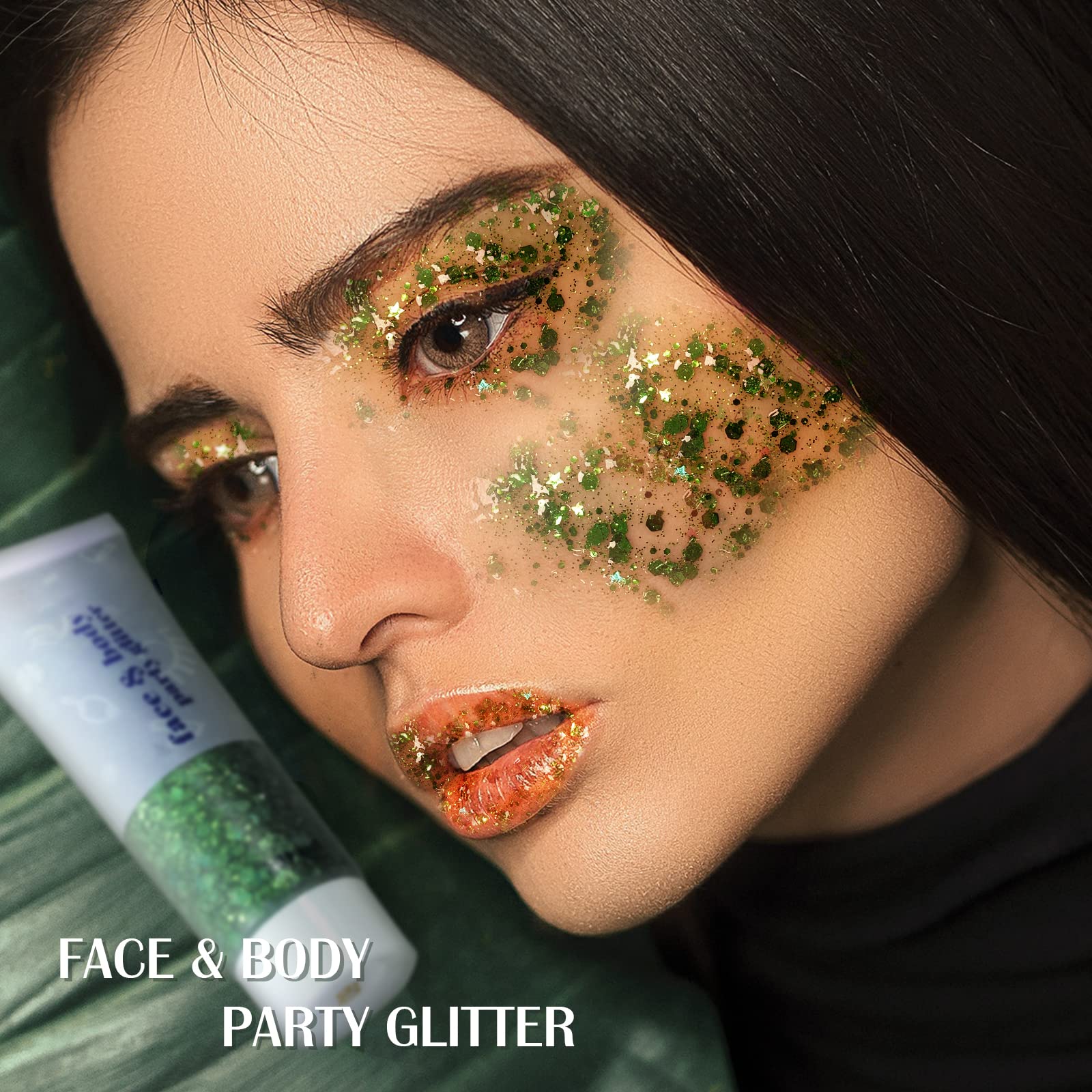 Prreal Body Glitter Gel 50ml, Face Glitters Body Gel Sequins Shimmer Liquid Eyeshadow - Image 2
