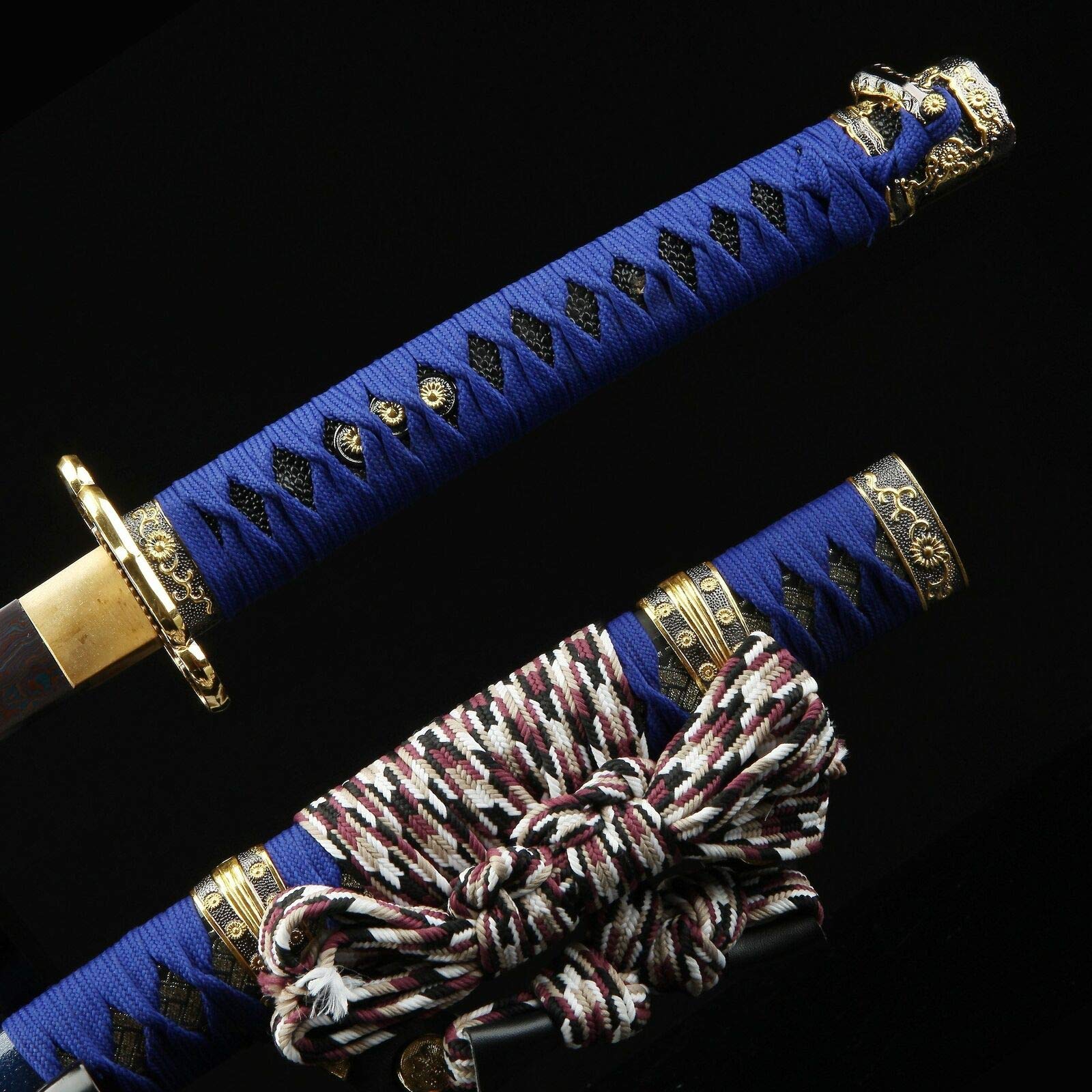 Amazon.com : Zhmyyxgs Sword Fully Handmade Blue Plated Blade Real