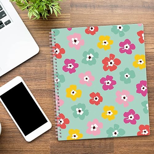 Miniatura 8 de Sweetzer & Orange S&O - Lindos cuadernos en espiral con rayas universitarias con bolsillos, cuaderno de tapa dura para mujer, bonitos cuadernos para