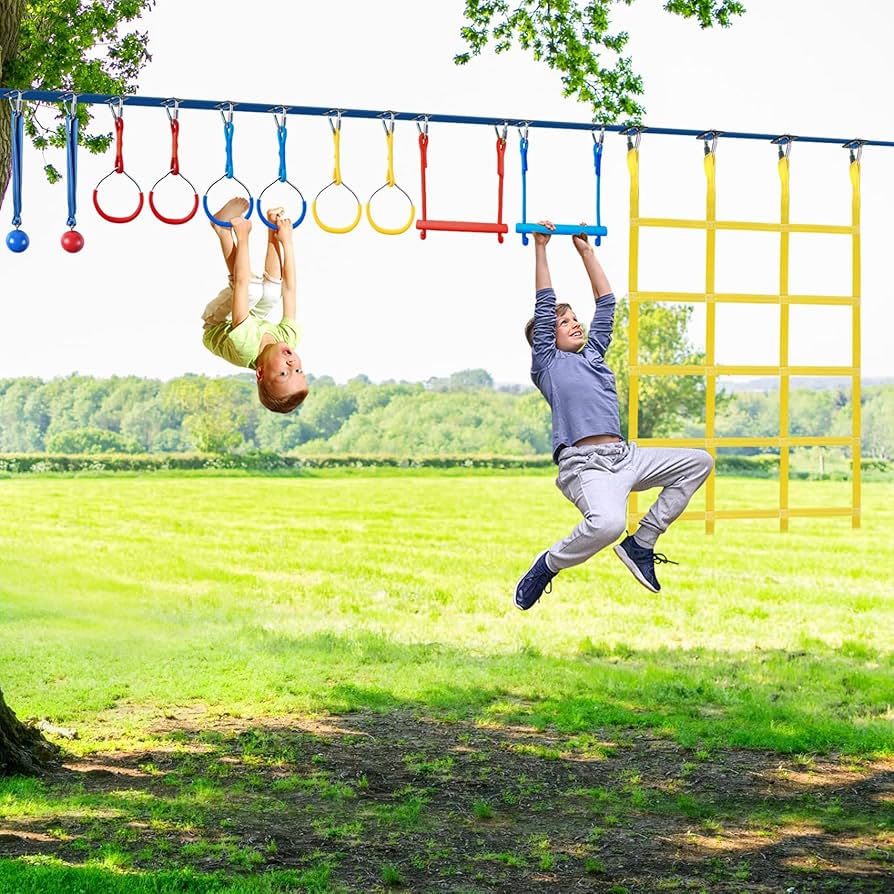 Ninja Course American Obstacle Course Kids Ninja Slackline Outdoor