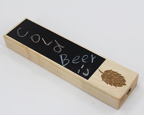 Miniatura 4 de Fanfoobi Mango de grifo de cerveza de pizarra para amantes de la cerveza de barril o bar, Hombrewer, 8 pulgadas de largo x 2 pulgadas de ancho,