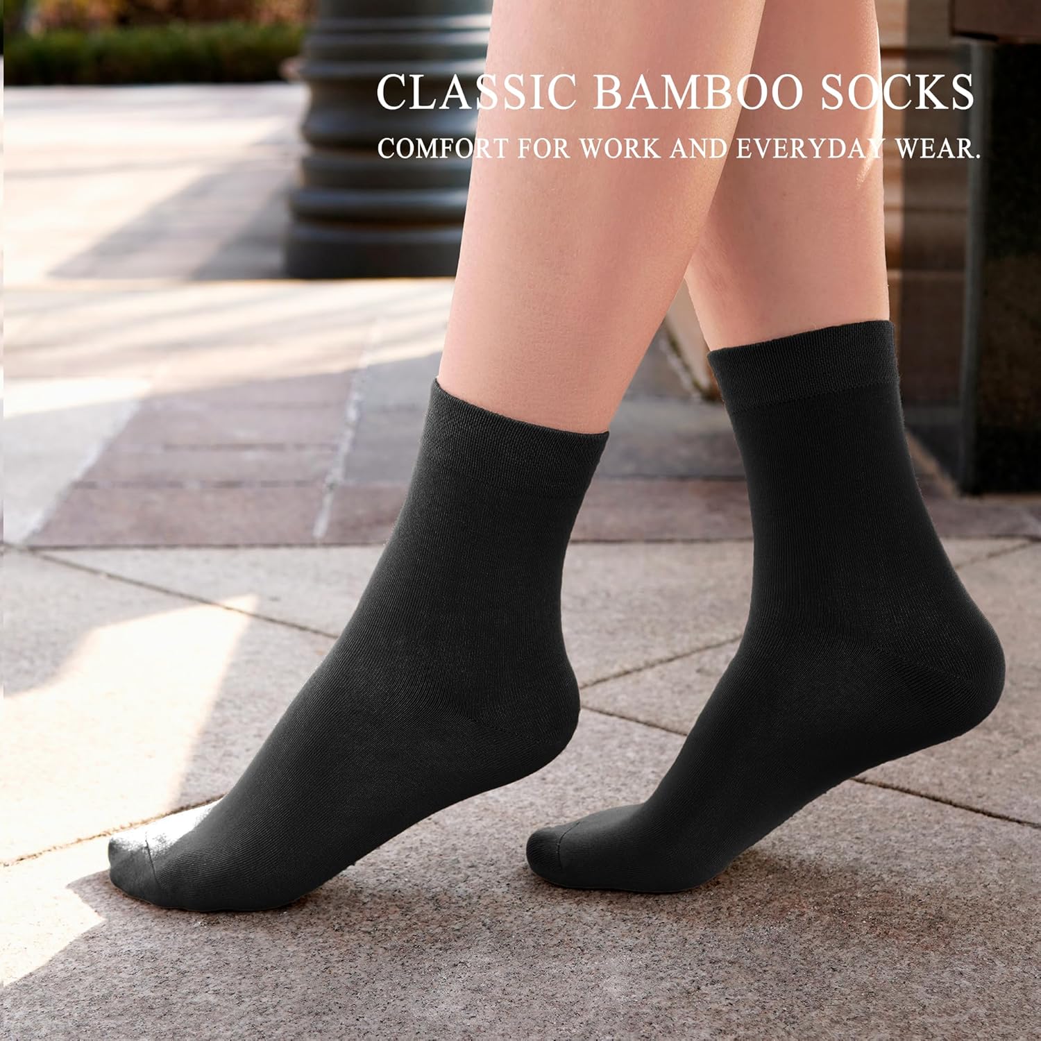 Women Thin Socks Rayon Bamboo Ankle Silky Quarter Anti Odor Casual Summer Socks 6 Pairs - Image 7