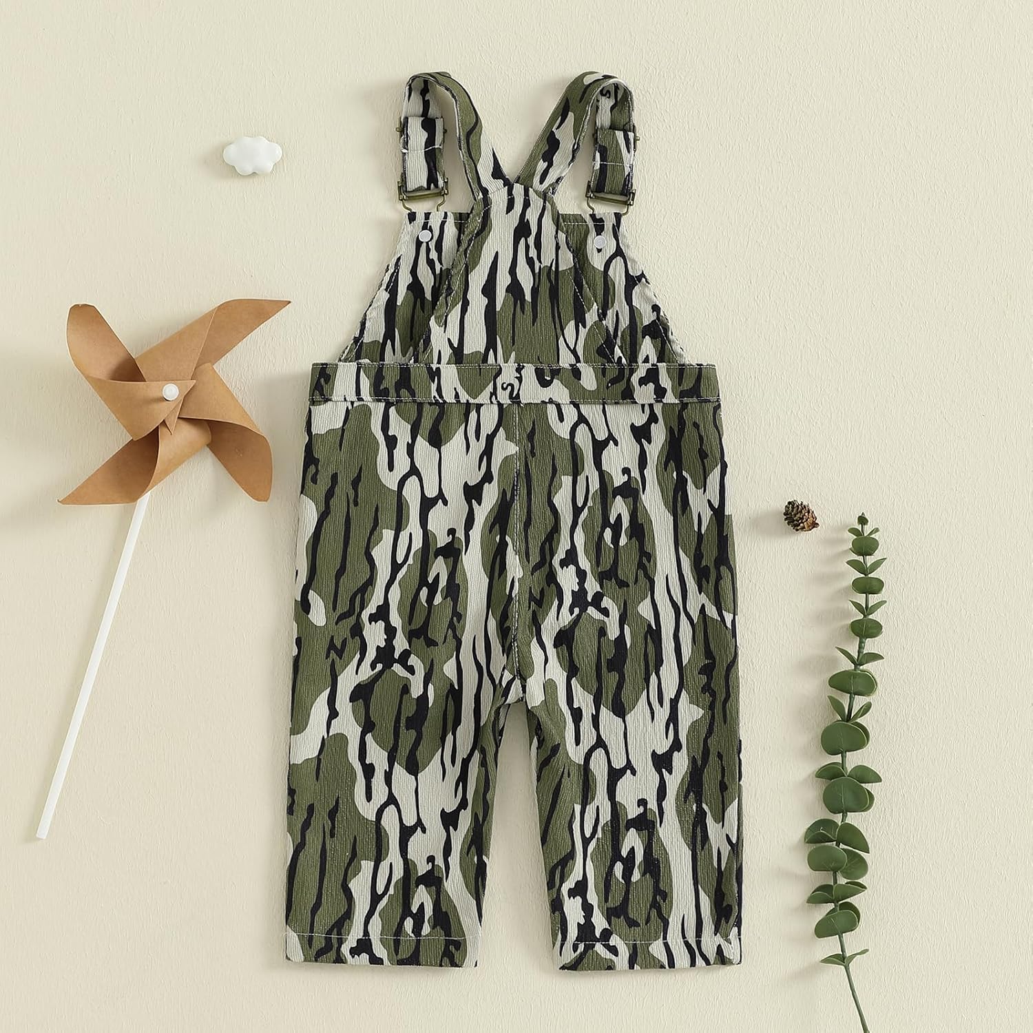 YOKJZJD Newborn Toddler Baby Boy Duck Deer Hunting Corduroy Suspender Pants Bib Overalls Little Hunter Fall Winter Outfits - Image 7