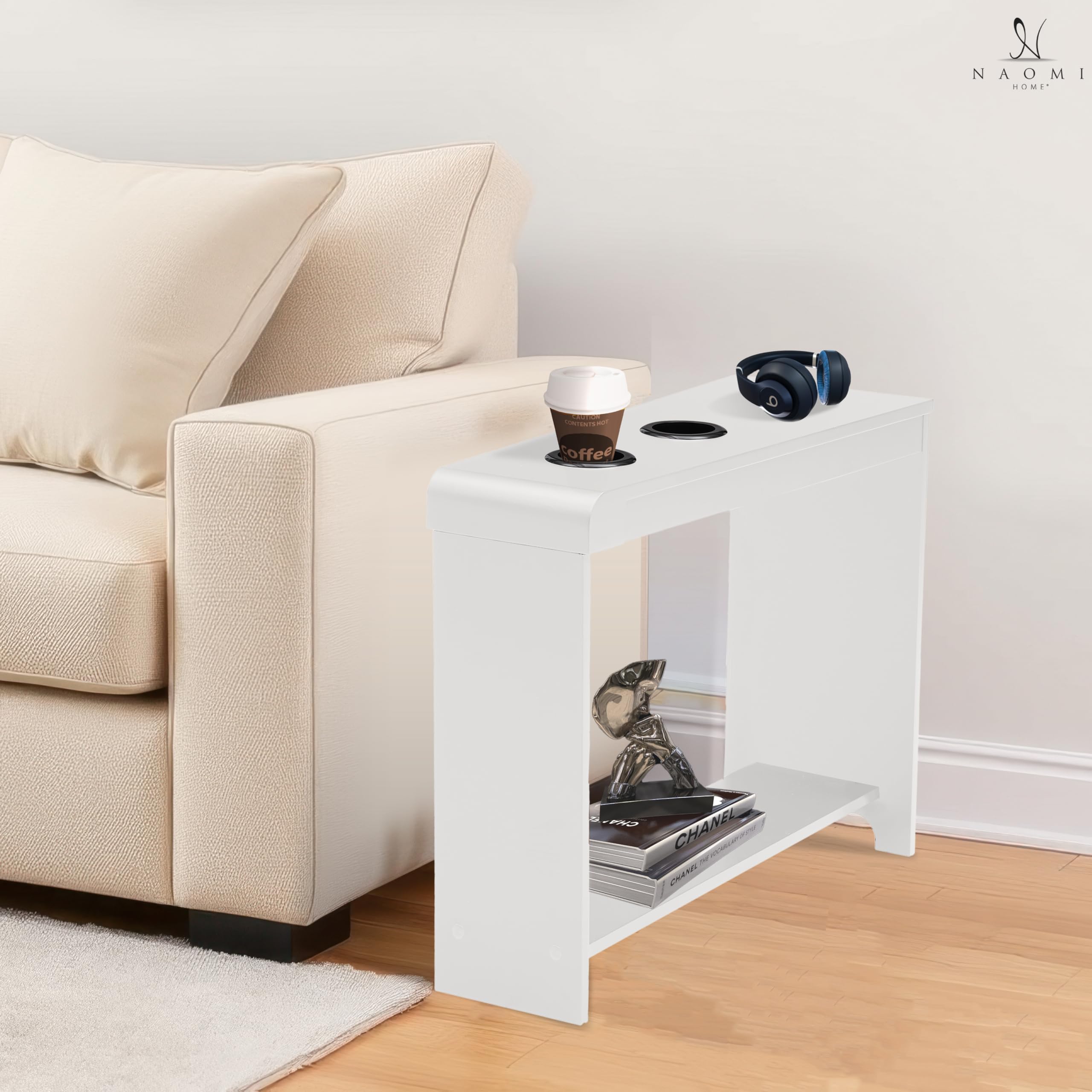 Amazon.com: Naomi Home Jade Modern Nightstand with Charging