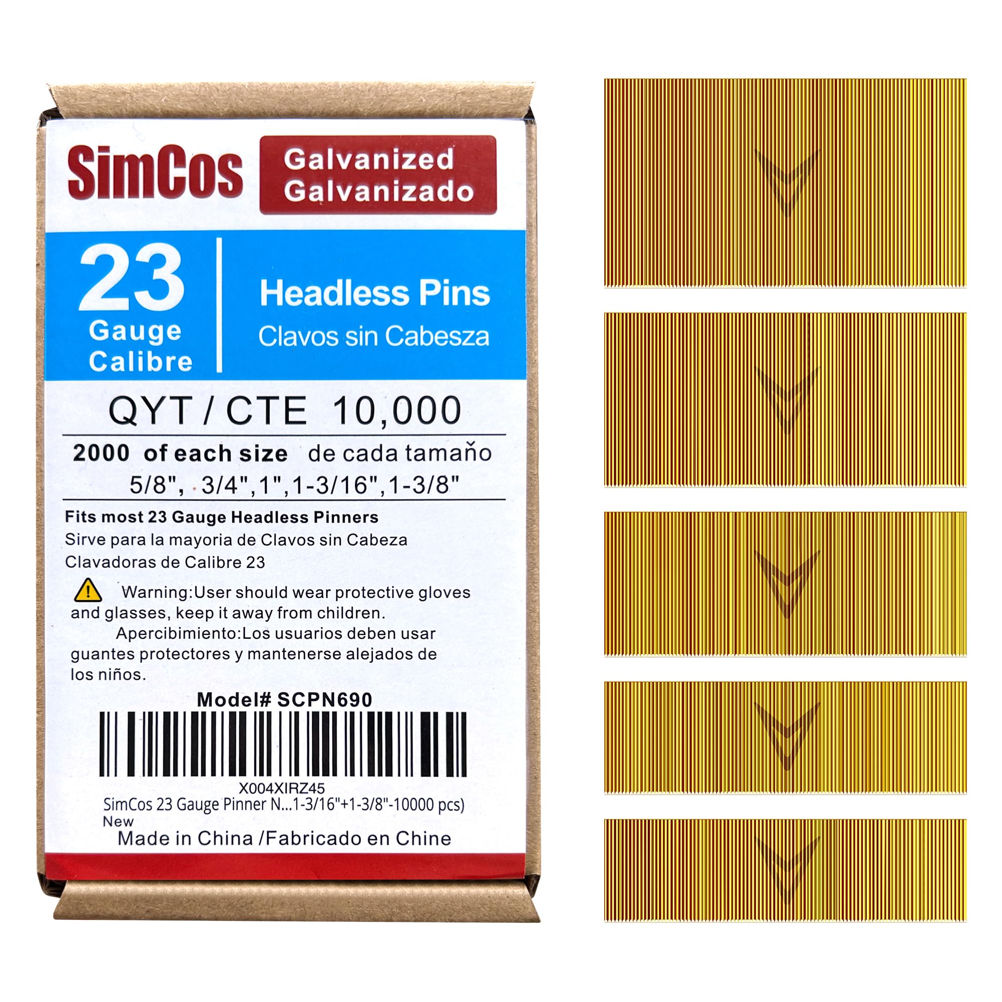 23 Gauge Pin Nails - Assorted Sizes (5000 Pack) -10