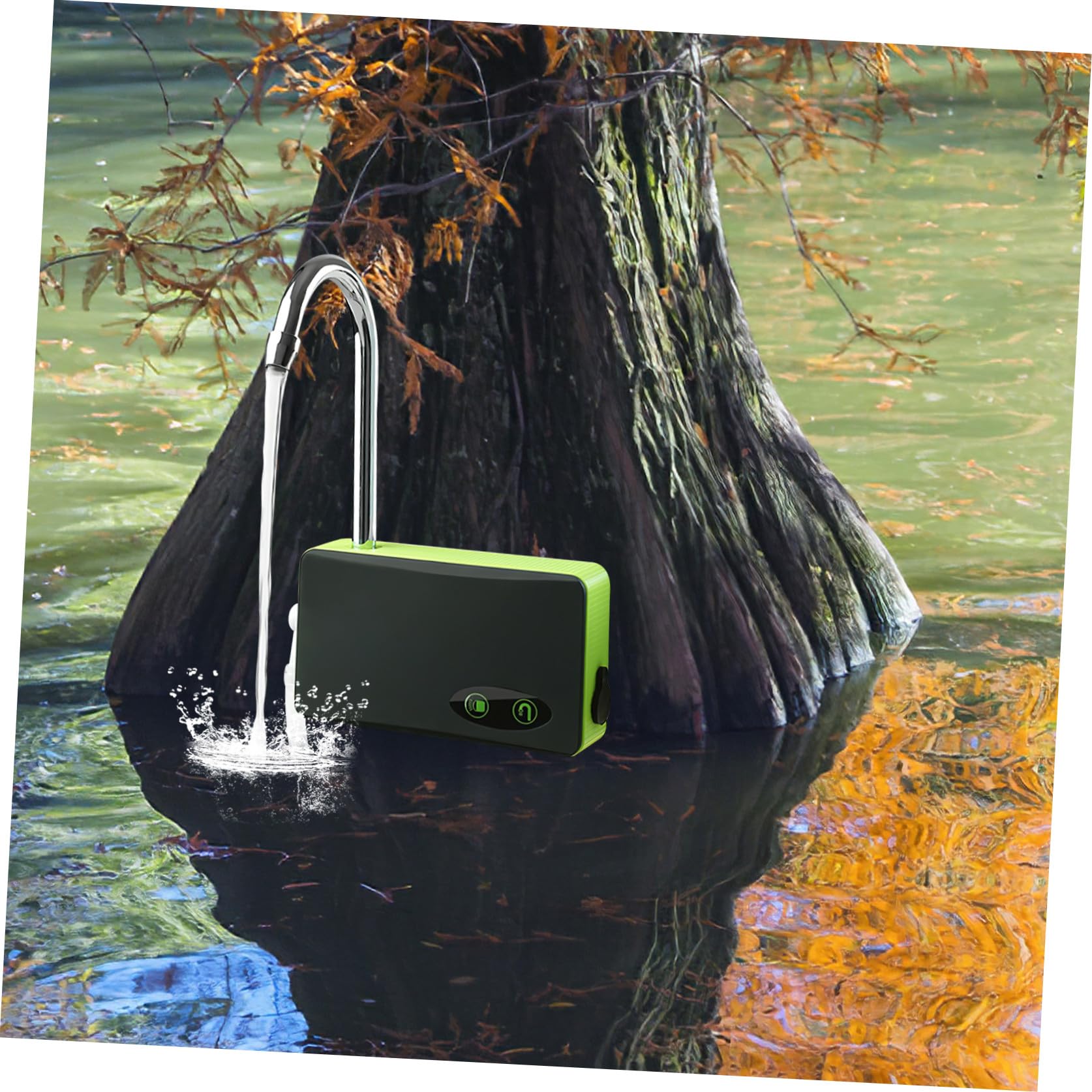 DOITOOL Pompa di Ossigeno Portatile Tre in uno Verde Ricarica a Induzione Assorbitore d'Acqua per Pesca e Aeratore per Acquari Pompa per Ossigenazione Esterna per Pesca e Giardinaggio