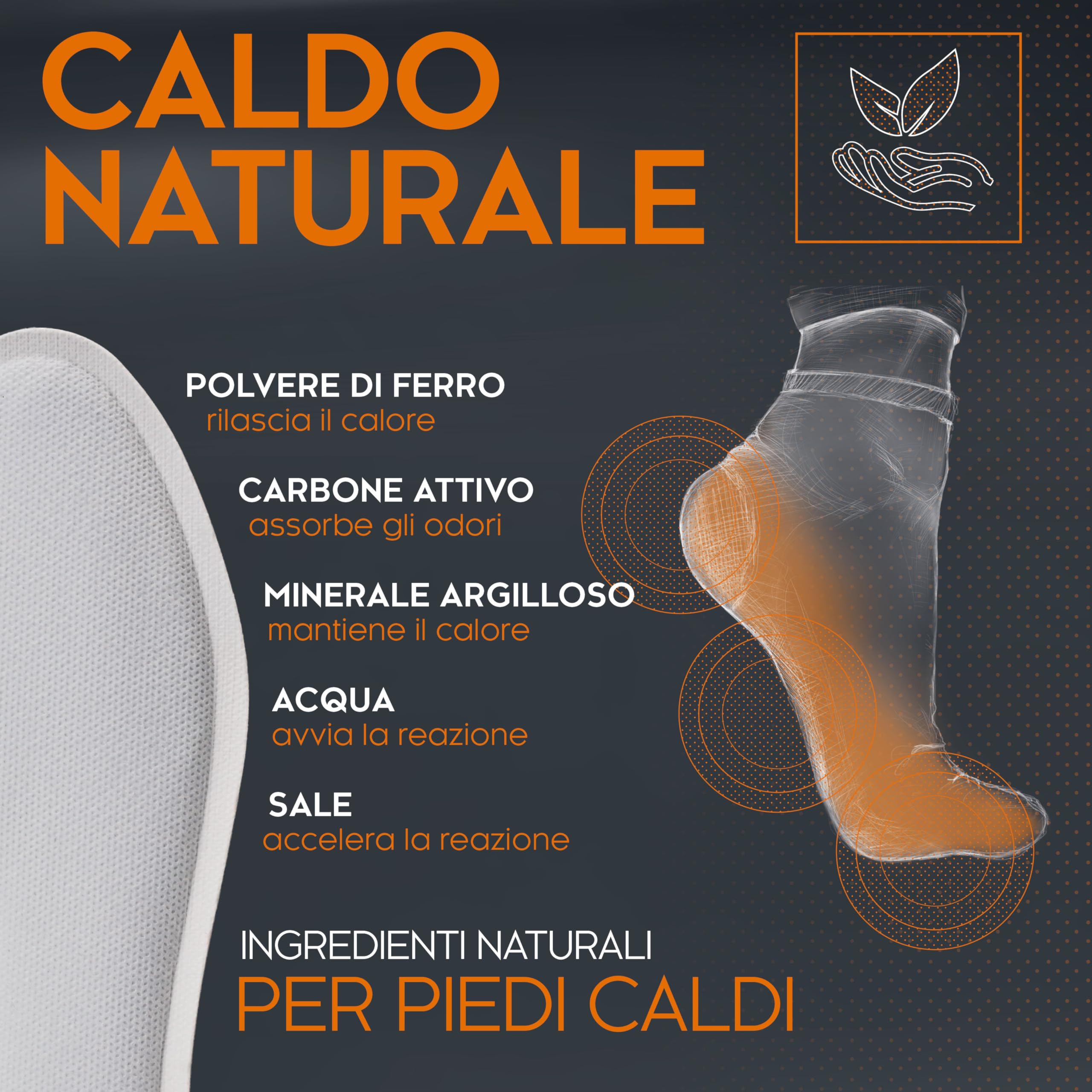 biped solette riscaldanti per scarpe – Set da 4 paia di scaldapiedi per uomo e donna – Solette termiche naturali monouso fino a 8 ore di calore – Attivazione all’aria z2940
