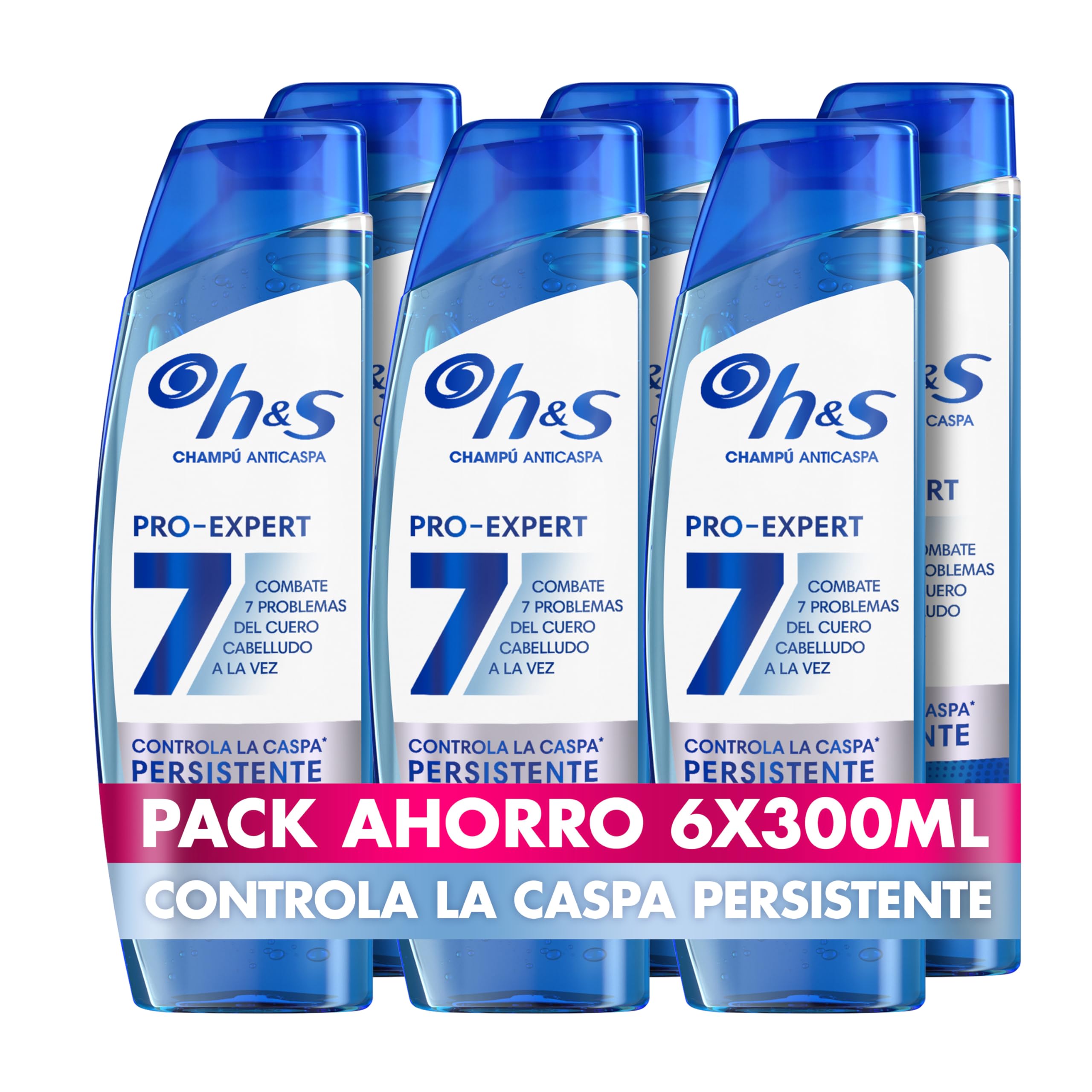 H&S Pro-Expert 7 Champú Anticaspa para Control de la Caspa Persistente 300ml. Combate 7 Síntomas de La Caspa. Protección Completa del Cuero Cabelludo, New Version 2 81jyO9iKGkL