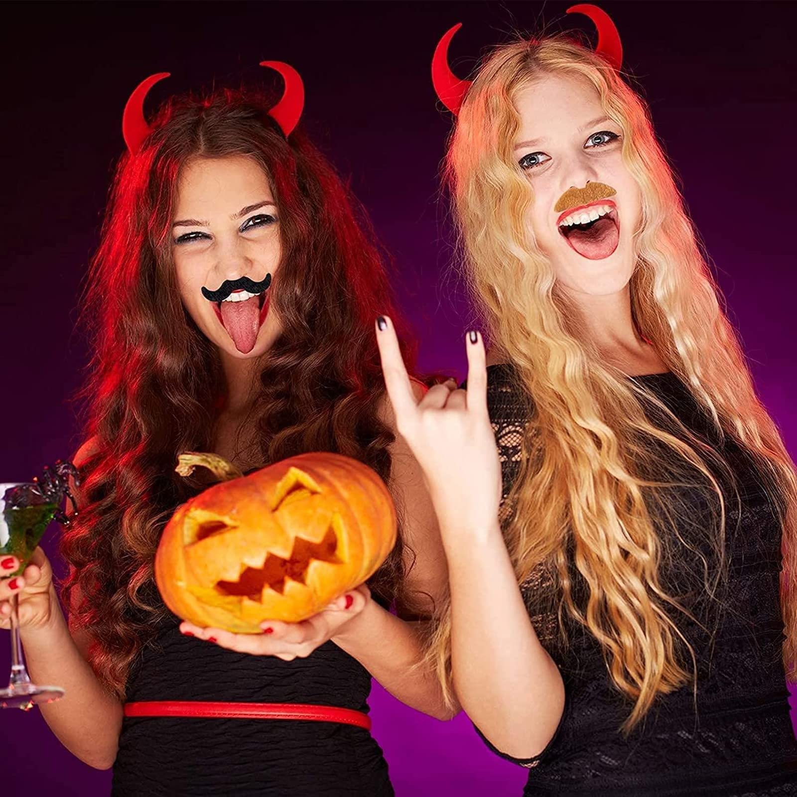 Set 48 Baffi Finti Autoadesivi Per Feste - Multicolore E Divertenti Per Costumi E Compleanni - Foto 3