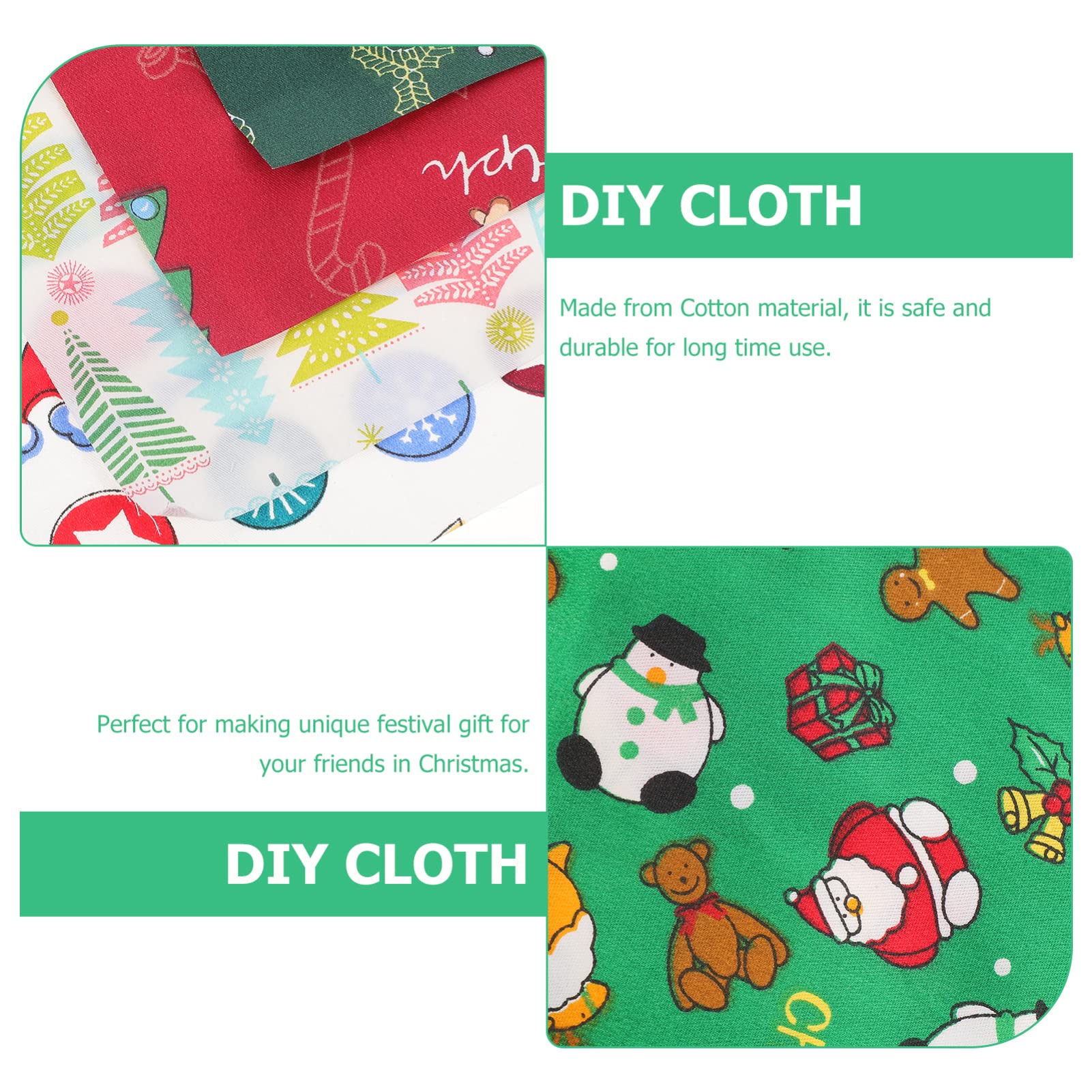 MAGICLULU 10hojas Tela de Algodón Navideña Tela de Patchwork Estampado Floral para Hacer Tú Mismo para Decoración de Navidad y Manualidades DIY