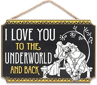 Open Road Brands Disney Hercules Hanging Wood Wall Decor - I Love You To the Underworld and Back - Hercules Wall Art for B...