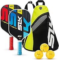 Selkirk SLK Neo Pickleball Paddles Set of 2 - Graphite Face, Lightweight 7.5oz, USAPA Approved Bundle w/ Balls & Case