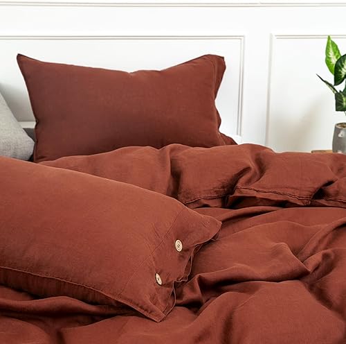 Miniatura 10 de S VICTORY SYMBOL 100% Organic Linen Pillowcases 20"x30" Set of 2,French Natural Flax Soft Durable Pillowshams Sandy Beige,Standard