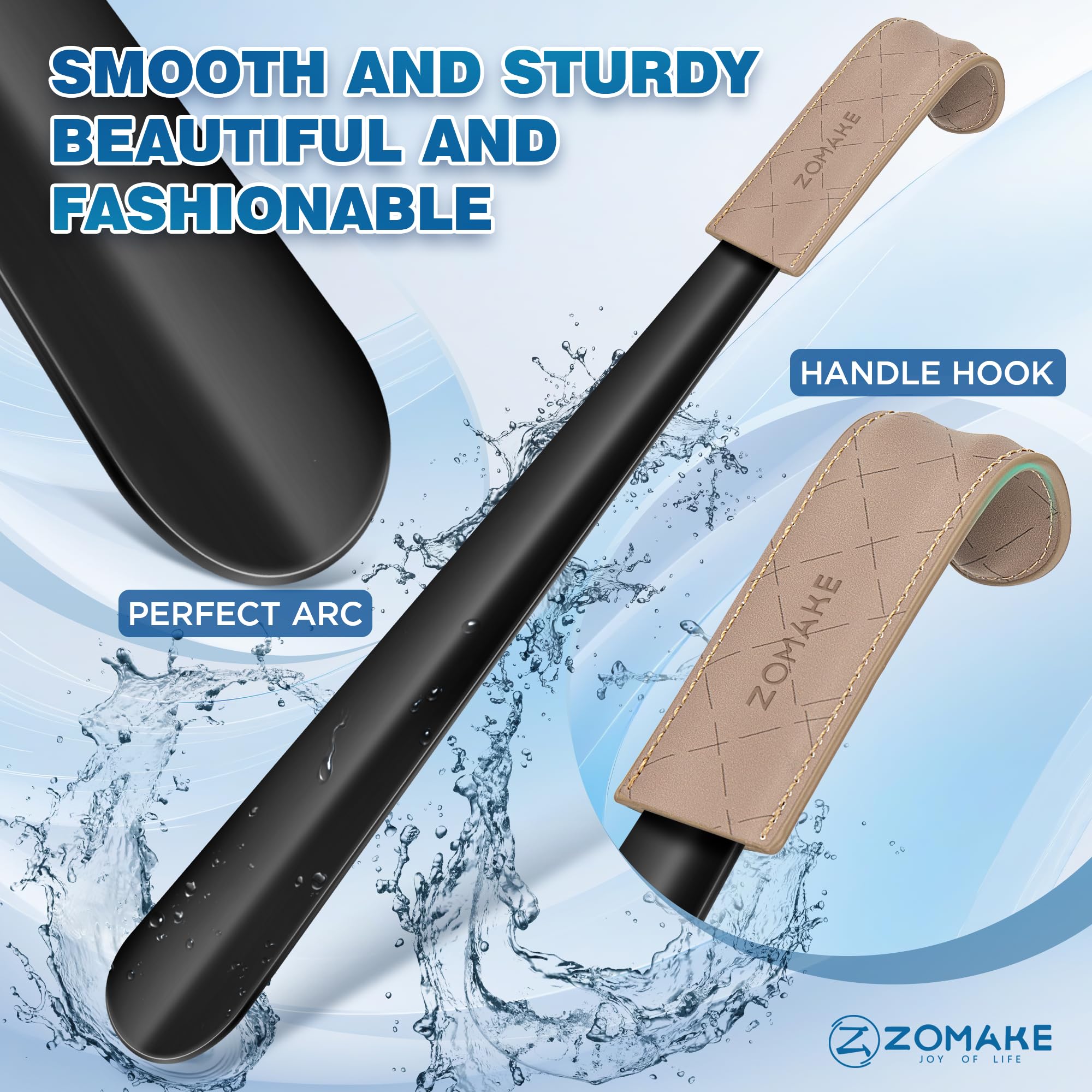 Snapklik.com : ZOMAKE Shoe Horn Long Handle For Seniors,16.5 Inch Metal ...