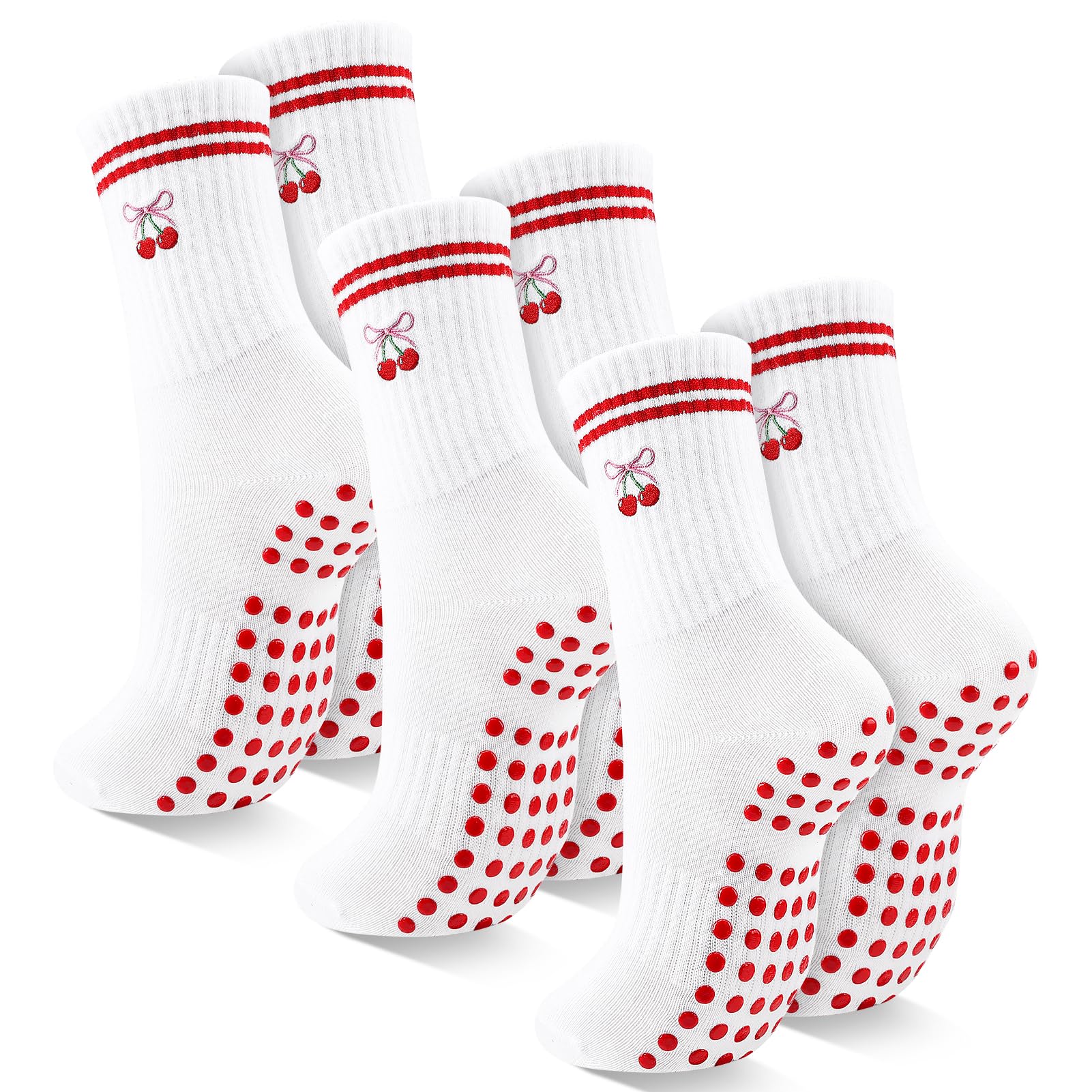 Jspupifip Cute Pilates Socks with Grips Non Slip Yoga Socks for Women