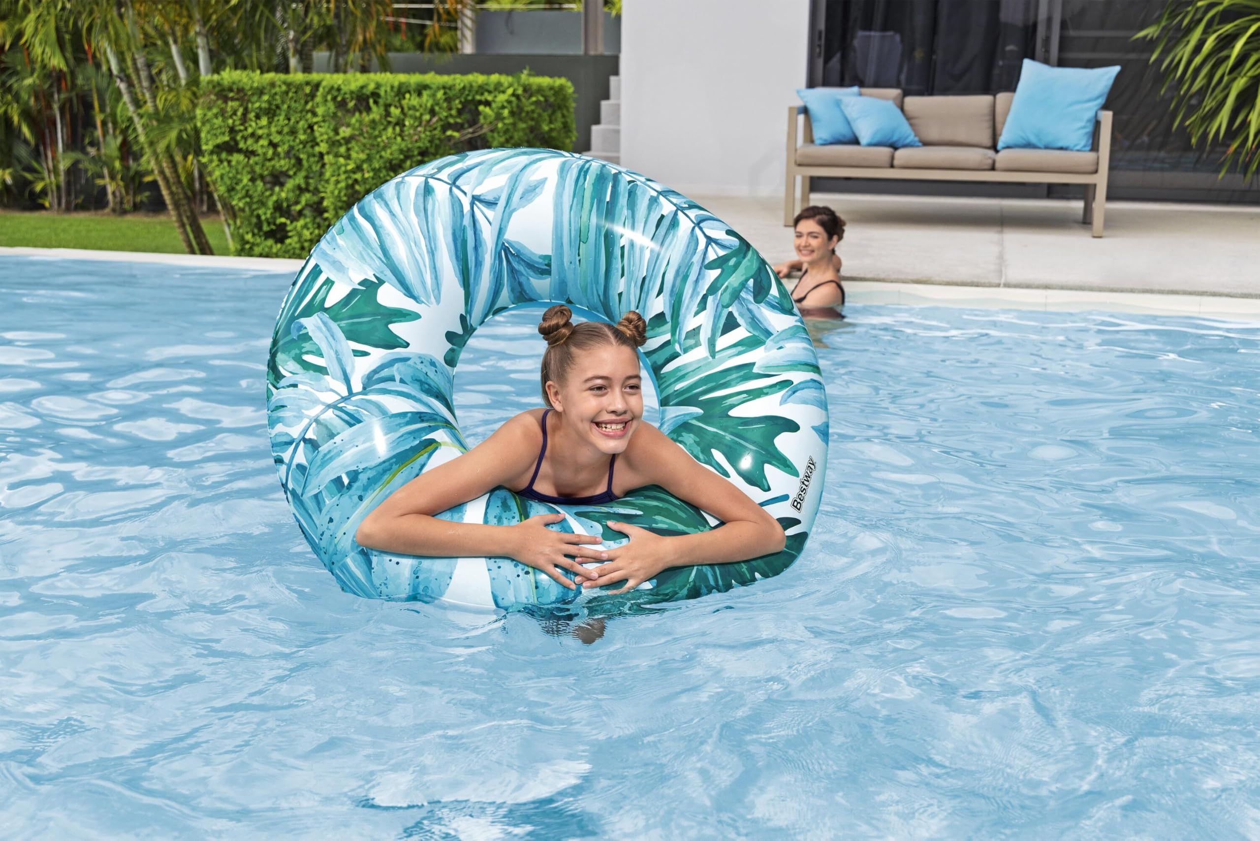 Bestway® Φ47/Φ1.19m Tropical Palms Swim Ring