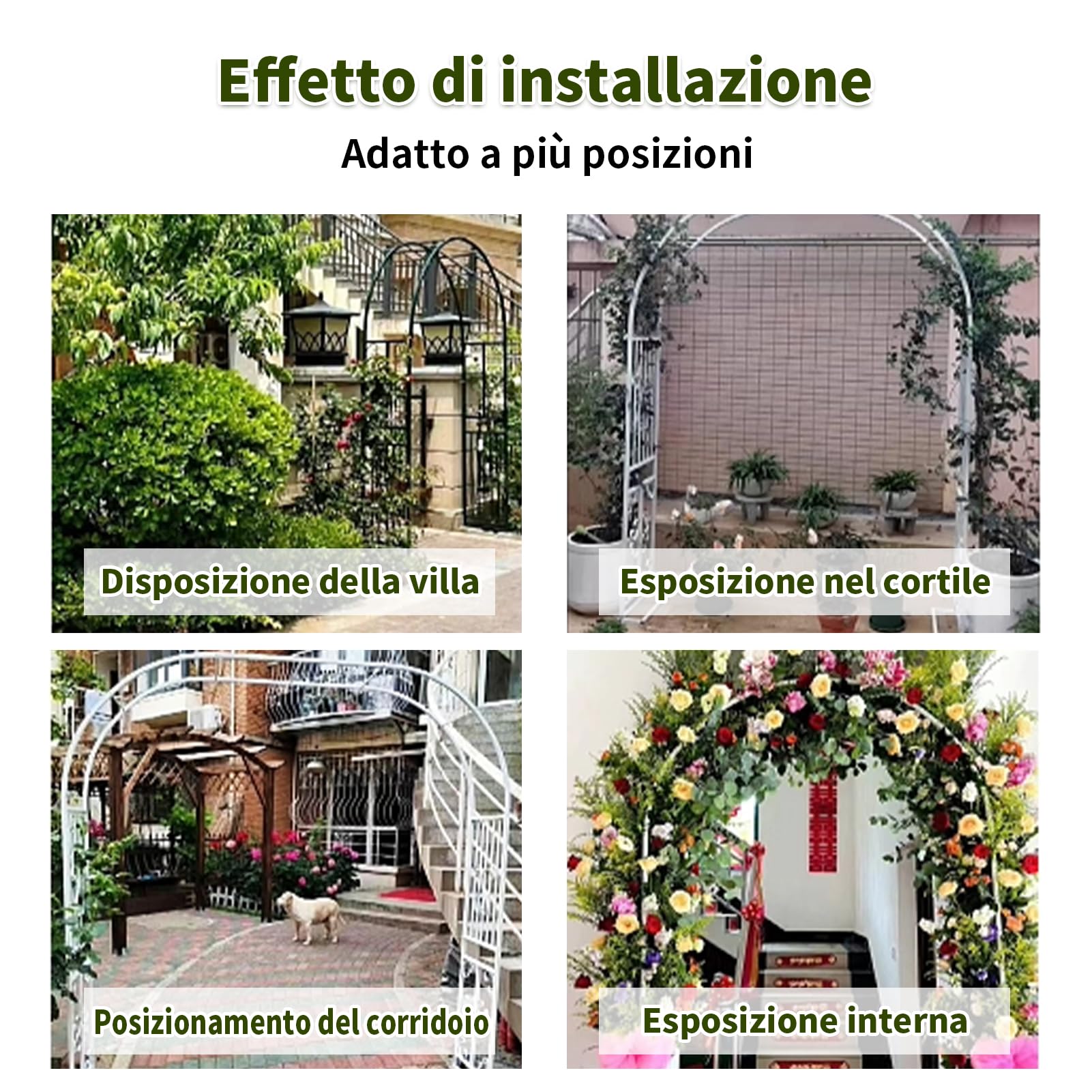 Arche de roses antirouille pour mariages et fêtes de jardin – Design incurvé facile à assembler et – Parfait pour les toiles de fond photo d'intérieur et d'extérieur