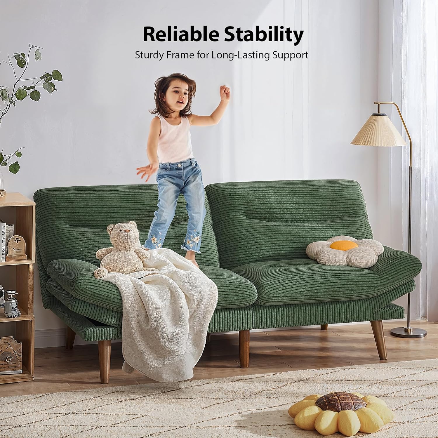 Pipishell Futon Sofa Bed, Modern 66