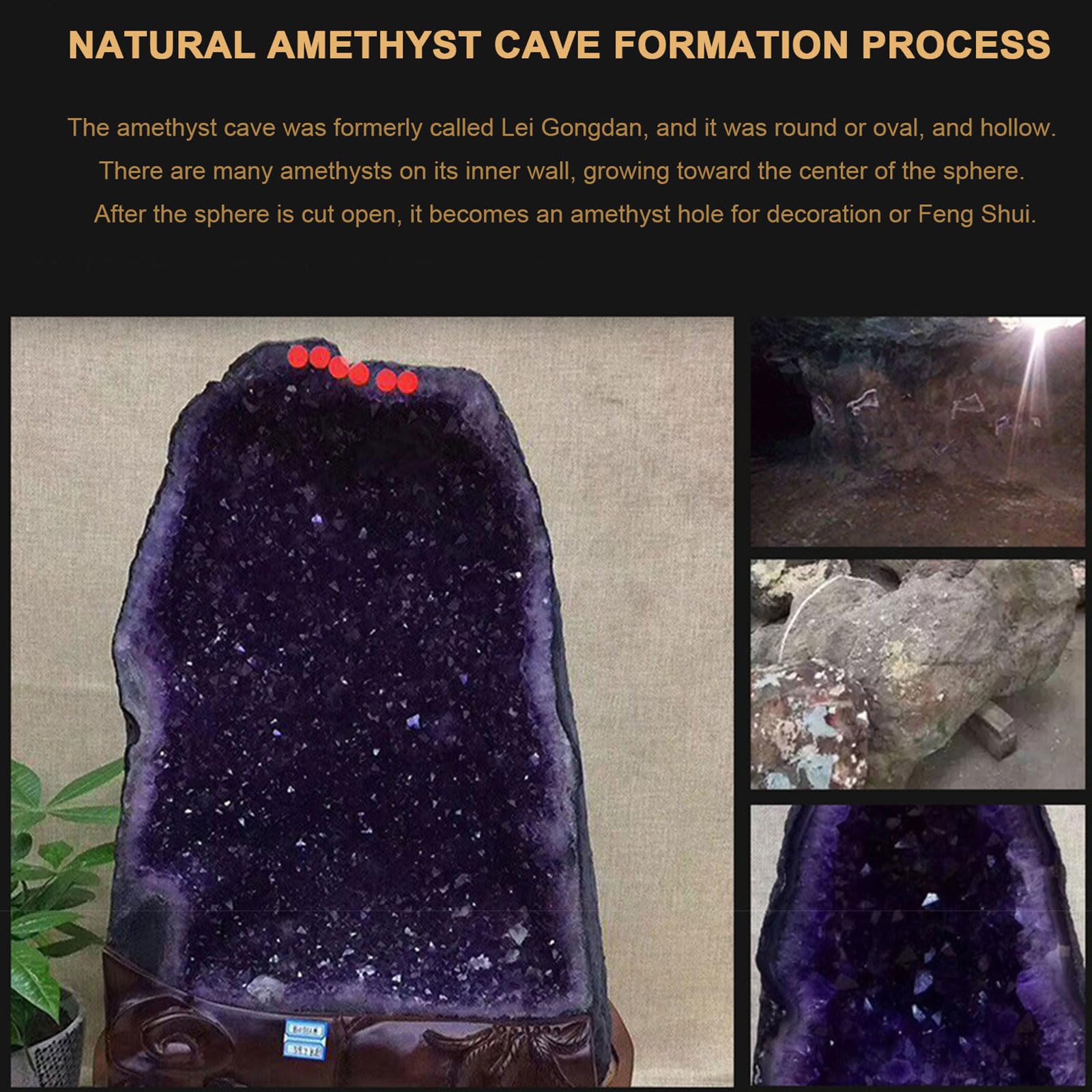 Clúster de Amatista Natural Geode Druze Crystal Espécimen de minerales de Roca áspera Reiki Meditación Wichcraft Decoración de la habitación Espiritual,5~5.5kg