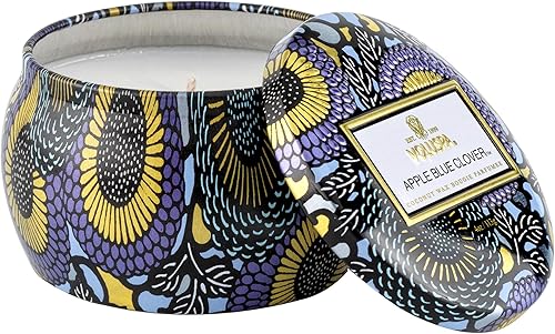 Vista 15 de Voluspa Sparkling Cuvee, Mini Tin Candle, 4 oz, 25 Hour Burn Time, Coconut Wax for Clean Burning, Handcrafted in the USA