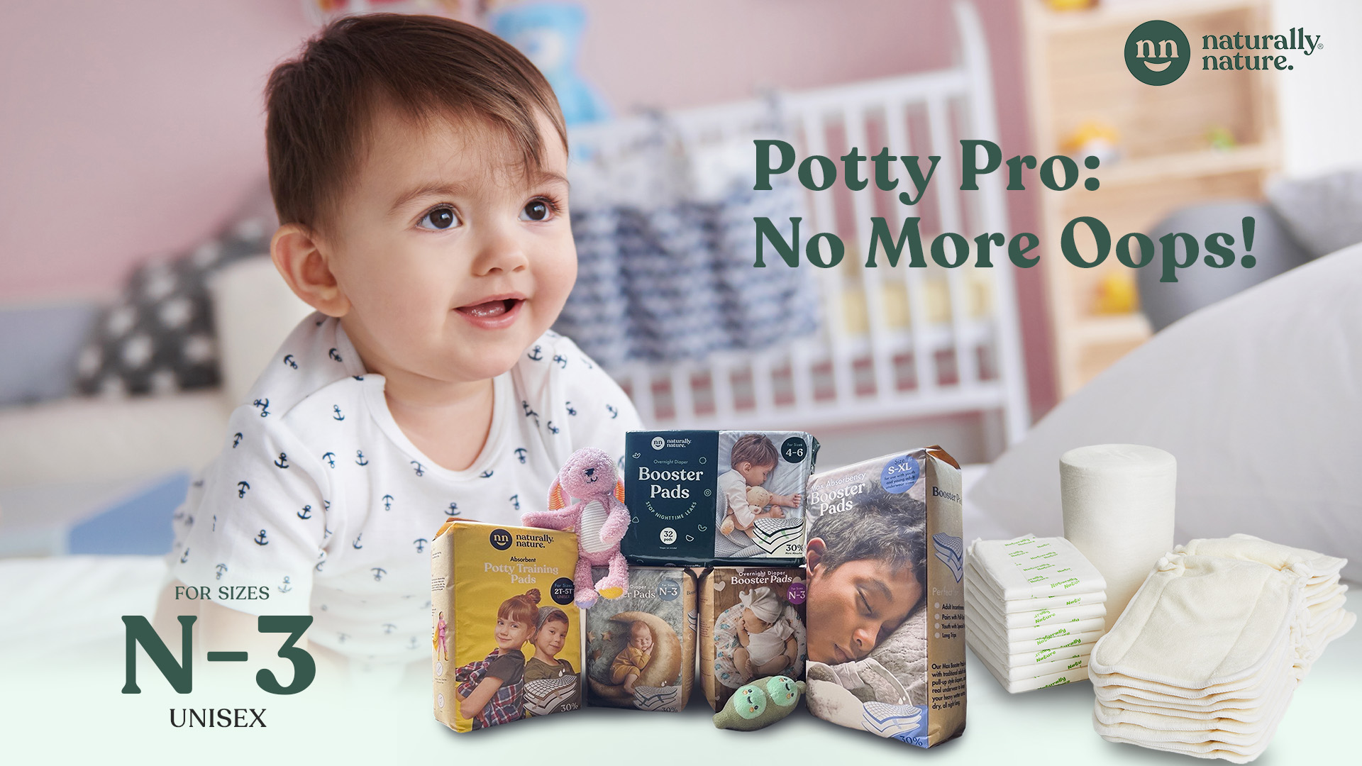 thumbnail image 2 of Aazon.co : Naturally Nature Diaper Booster Pads Stop Nighttie Leaks 2 of 10