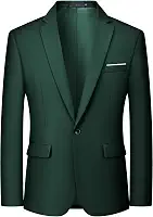 Blazer masculino de um botão, casual, cor sólida, jaqueta slim fit, leve, esportiva, blazers