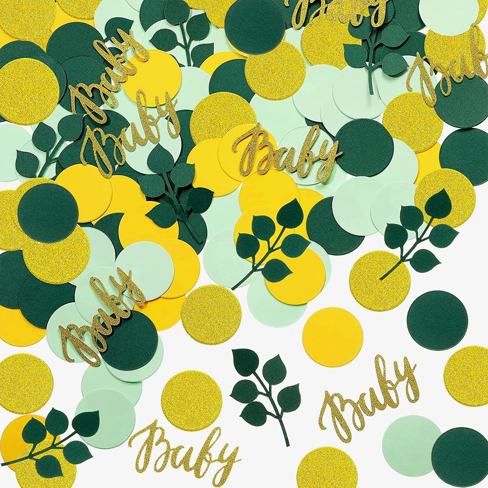 Buy 400 Pieces Greenery Baby Shower Table Confetti Decorations,Sage