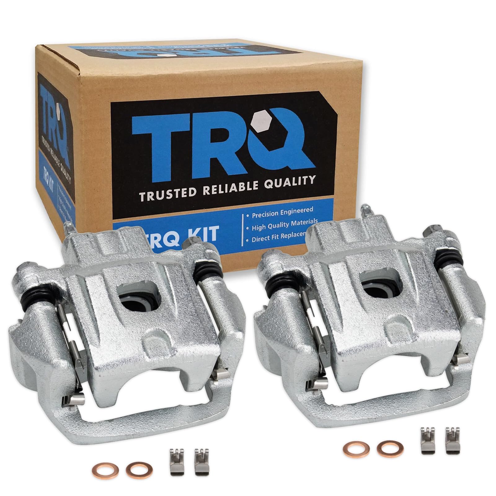 TRQ Rear Driver and Passenger Side Brake Caliper Set 2 Piece Caliper