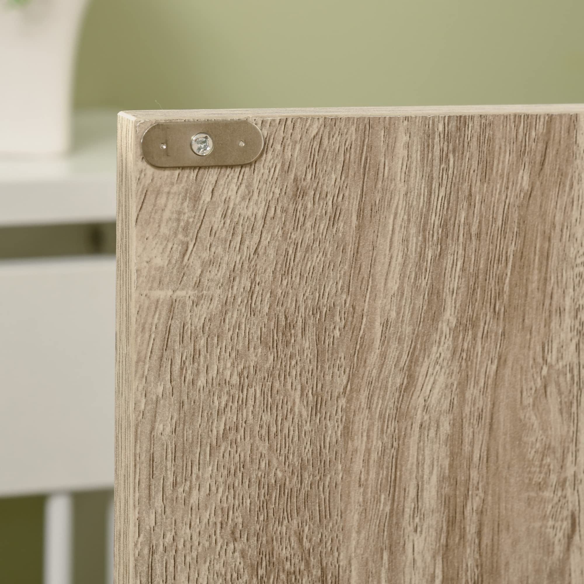 HOMCOM Credenza Cucina con 4 Ripiani Regolabili, Mobile Cucina Dispensa in Legno MDF, 4 Porte e Dispositivo Antiribaltamento, 80x40x182cm, Color Legno e Bianco