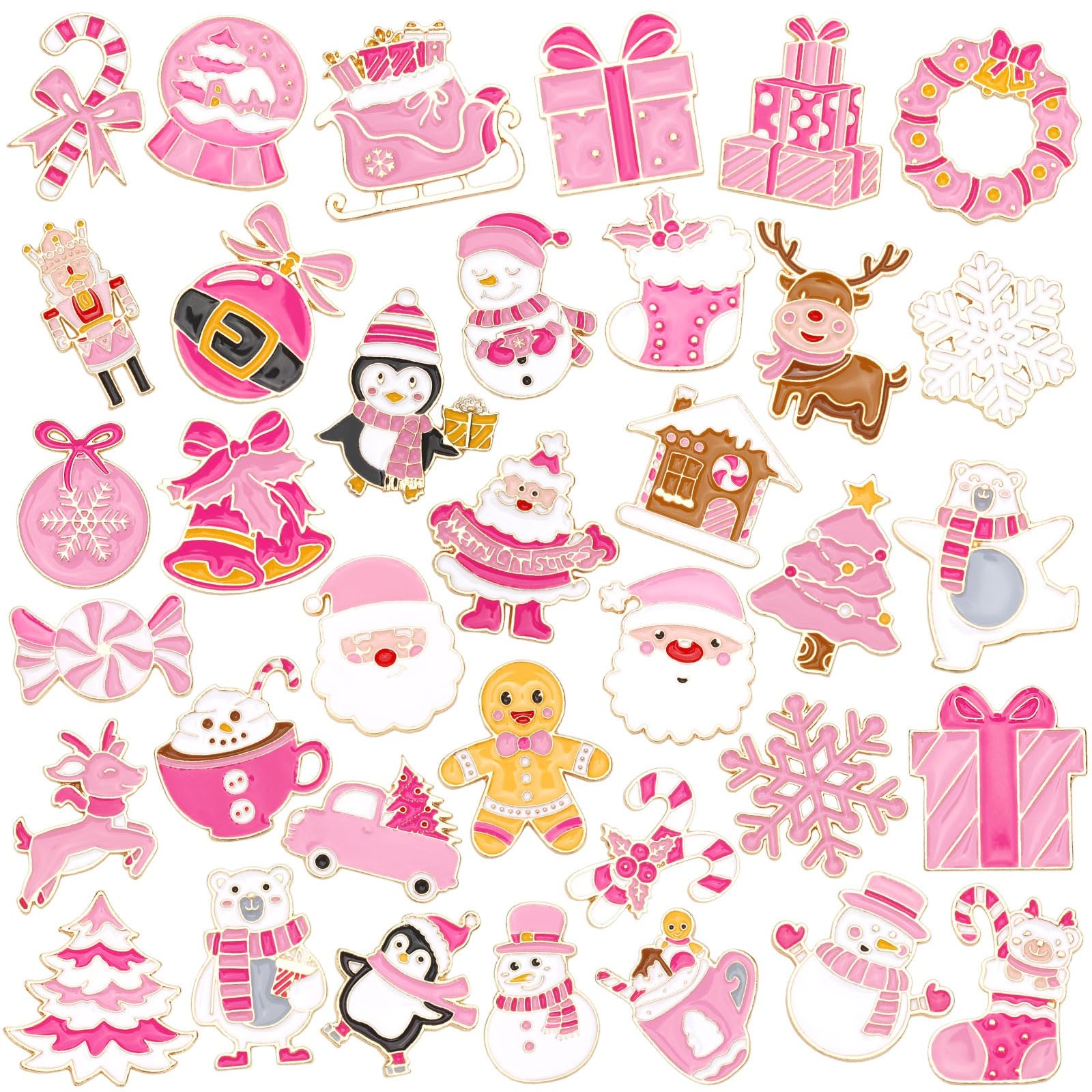 36 PCS Enamel Pins Bulk Mixed Enamel Brooches Set Funny Brooch Button Pins Jewelry for Backpack Bags Hat Jacket Gifts-image-48