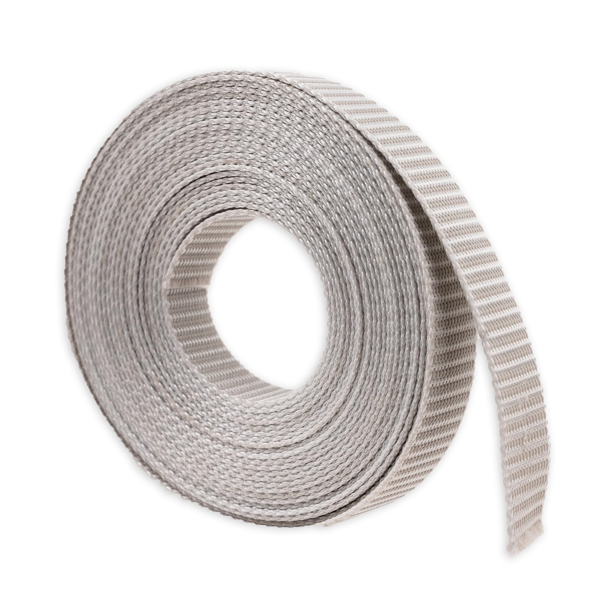 Sangle de volet roulant Gris 15 mm Longueur : 50 m Convient pour volets roulants sur portes et fenêtres [Haute résistance à la déchirure et stabilité UV] Sangle de volet
