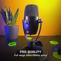 Vista 2 de NEAT Microphones Neat Bumblebee II - Micrófono de condensador USB direccional cardioide profesional con audio digital de 24 bits/96 kHz