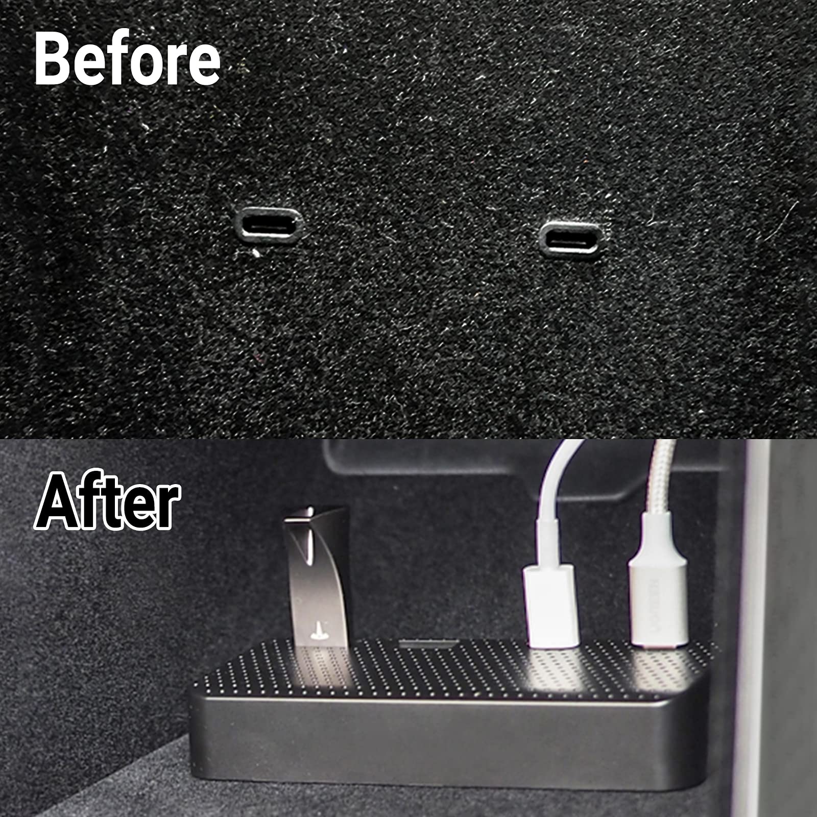 Klutchtech Tesla Model 3/Y USB Hub 4in1 Center Console Adapter, Model