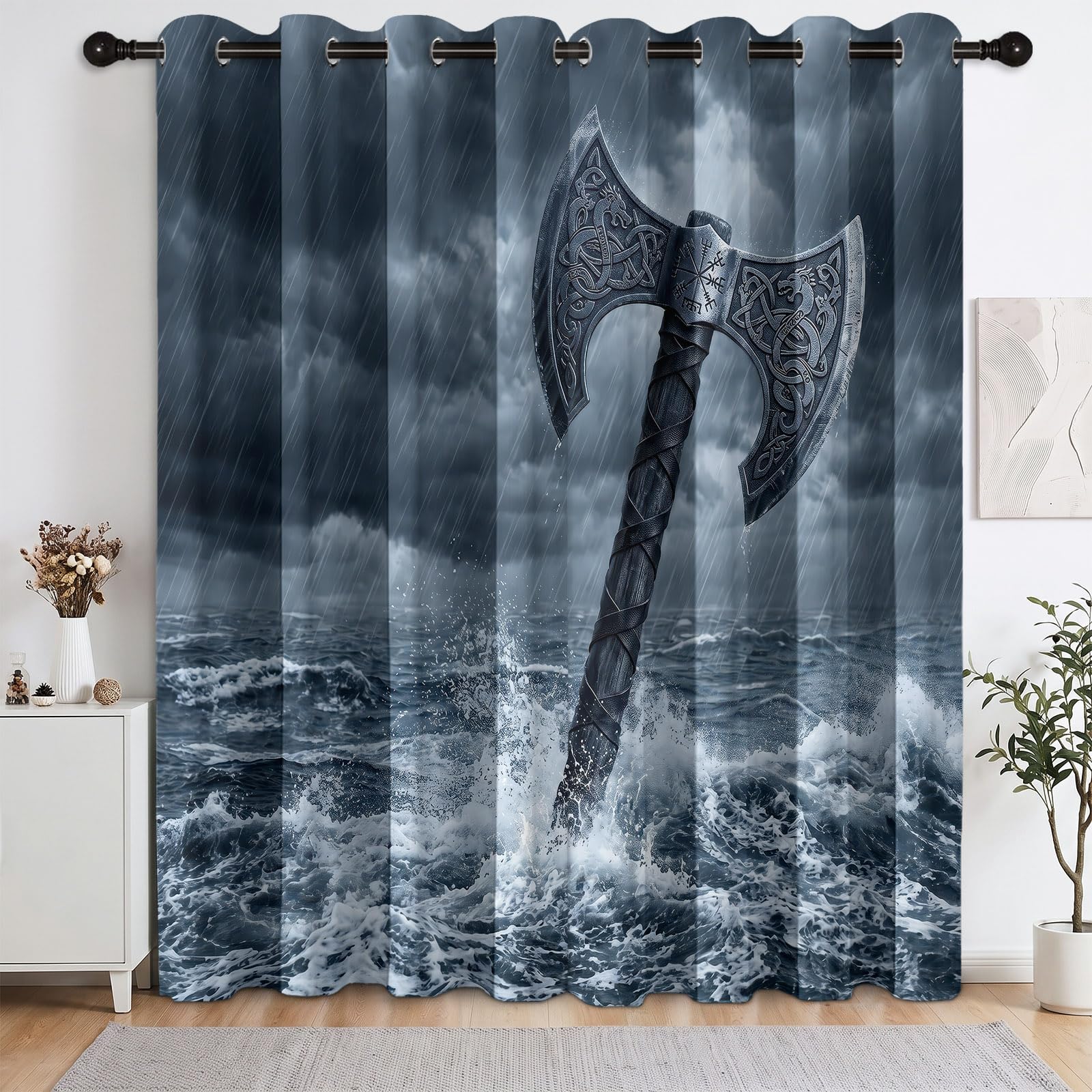 Tende oscuranti scandinave, altezza 175 x larghezza 140 cm, set da 2 pezzi