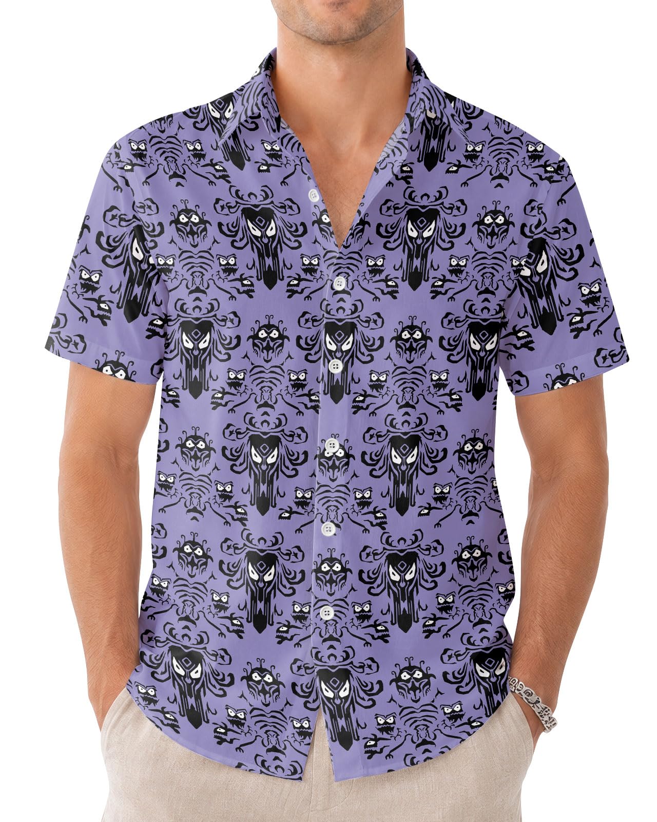 99TIMORO Movie Characters Halloween Shirt for Men Short Sleeve Top