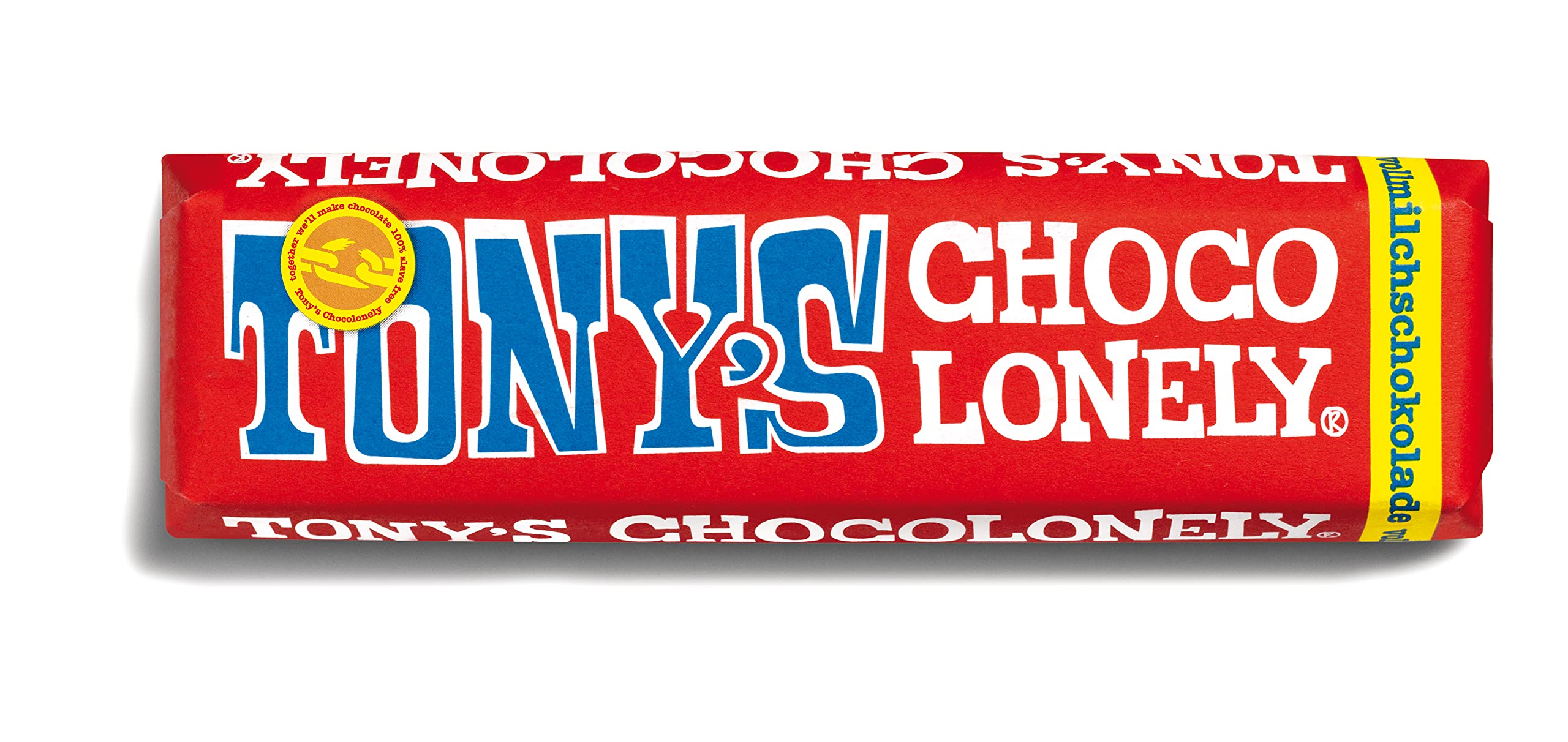 TONY'S CHOCOLONELY - Vollmilchschokolade 35x50 g Riegel - Fairtrade Schokoriegel, ideal für unterwegs. Ohne Palmöl, hergestellt in Belgien