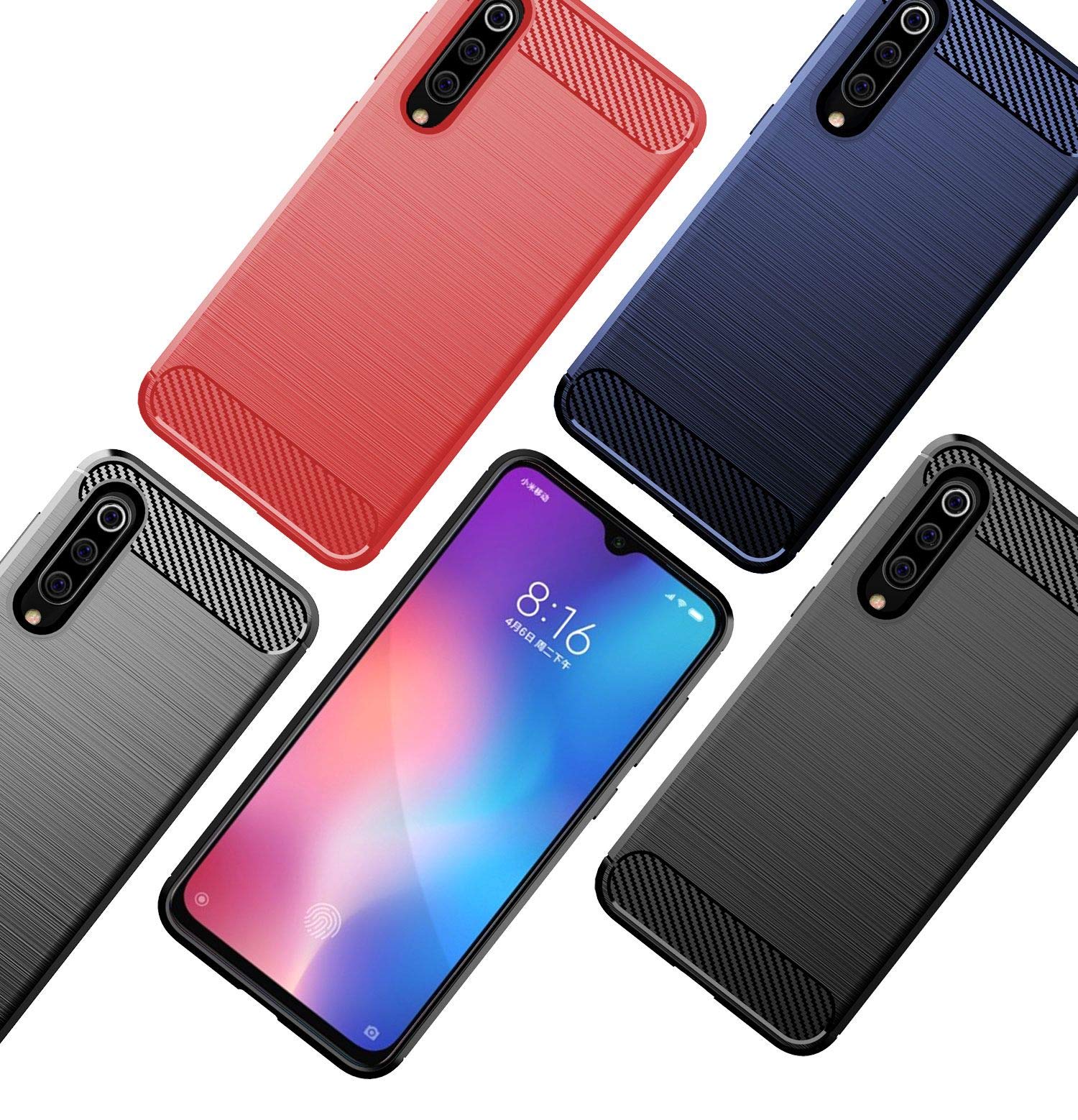 Cruzerlite Custodia per Xiaomi Mi 9 SE, Carbon Fiber Shock Absorption Slim TPU Cover per Xiaomi Mi 9 SE (Black