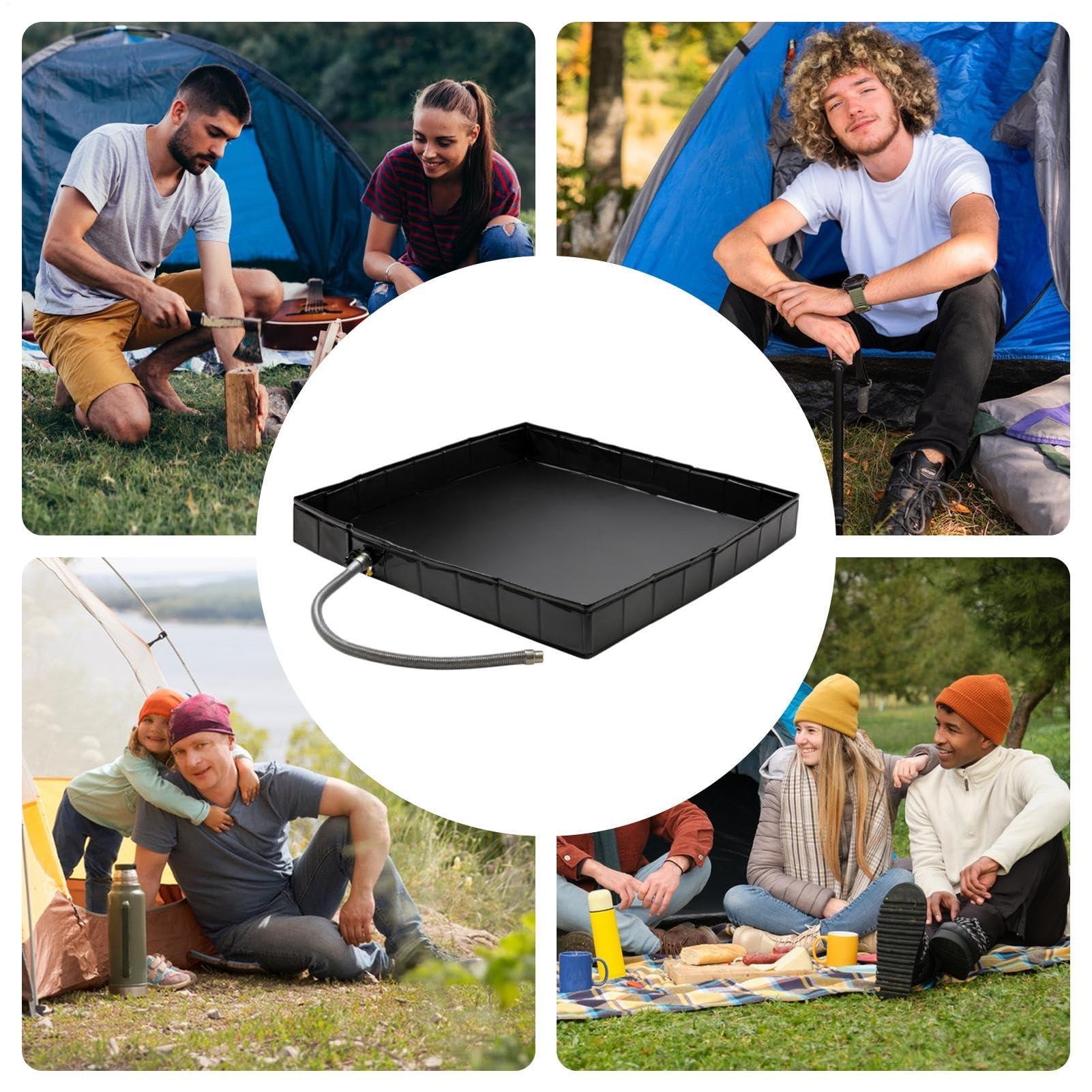 Base De Douche Pliable, Bac De Douche Étanche Pour Camping