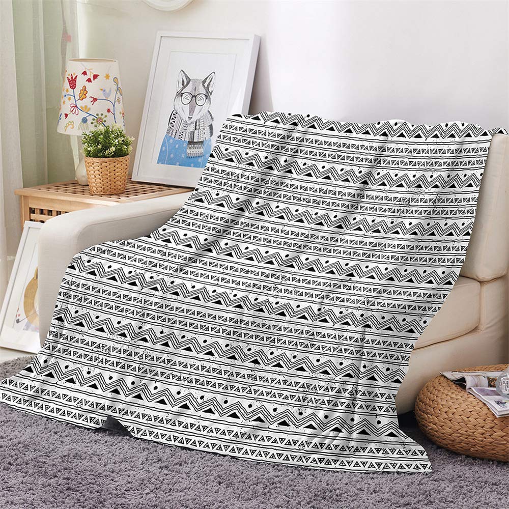 Couverture plaid canapé bohem Chickw1 en flanelle 180x200