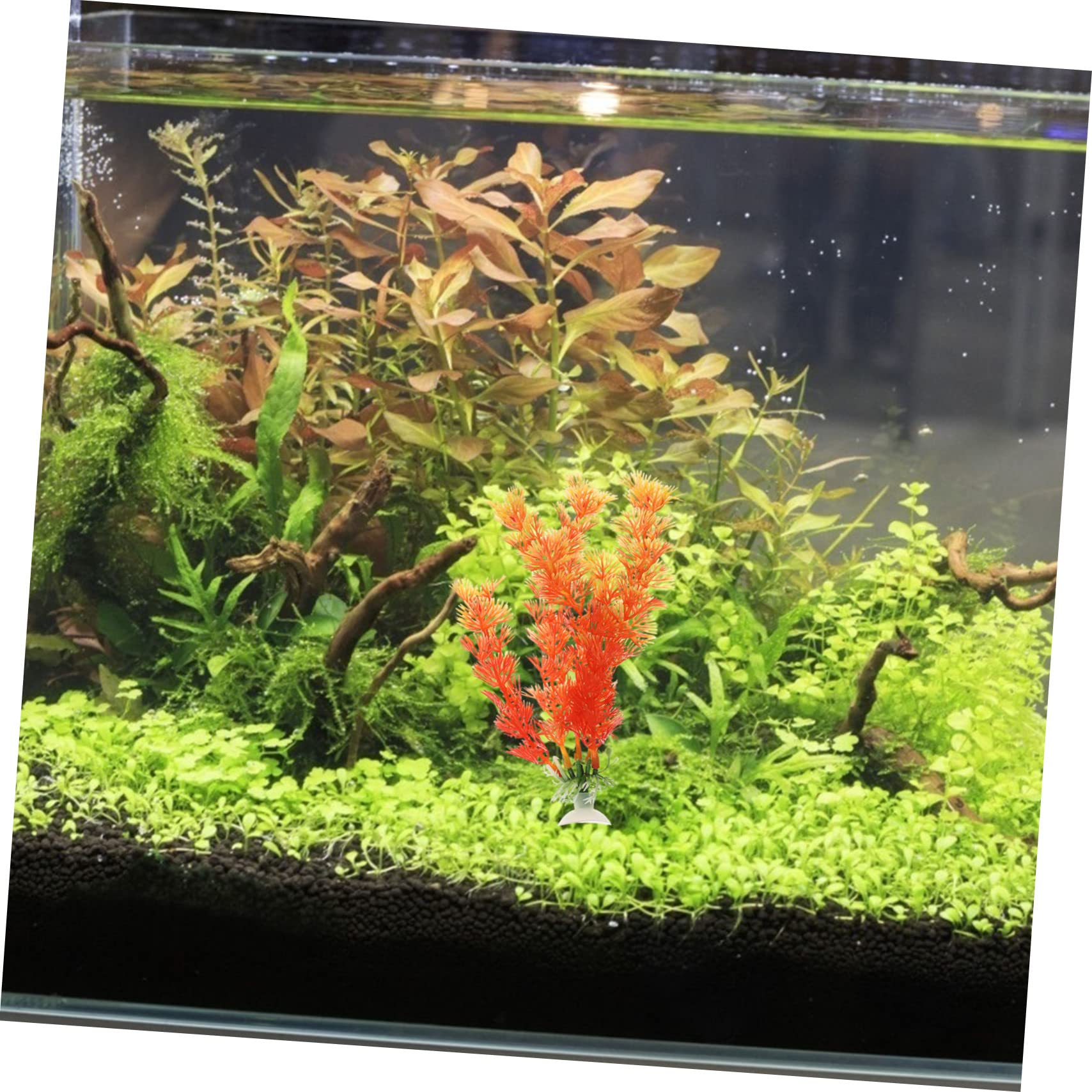 DOITOOL STK Aquarium Landschaftsbau Wasserpflanzen Kunstrasen Für Aquarien Künstliche Wasserpflanze Unterwasserpflanzen Fisch-Tanks Aquarium- Plastik Gras Für Aquarien 16c Anlage