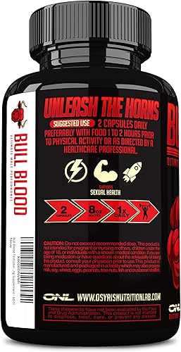 Miniatura 5 de Potenciador de testosterona en sangre de toro para hombres, suplemento de testosterona para resistencia y resistencia, raíz de maca, hierba de cabra