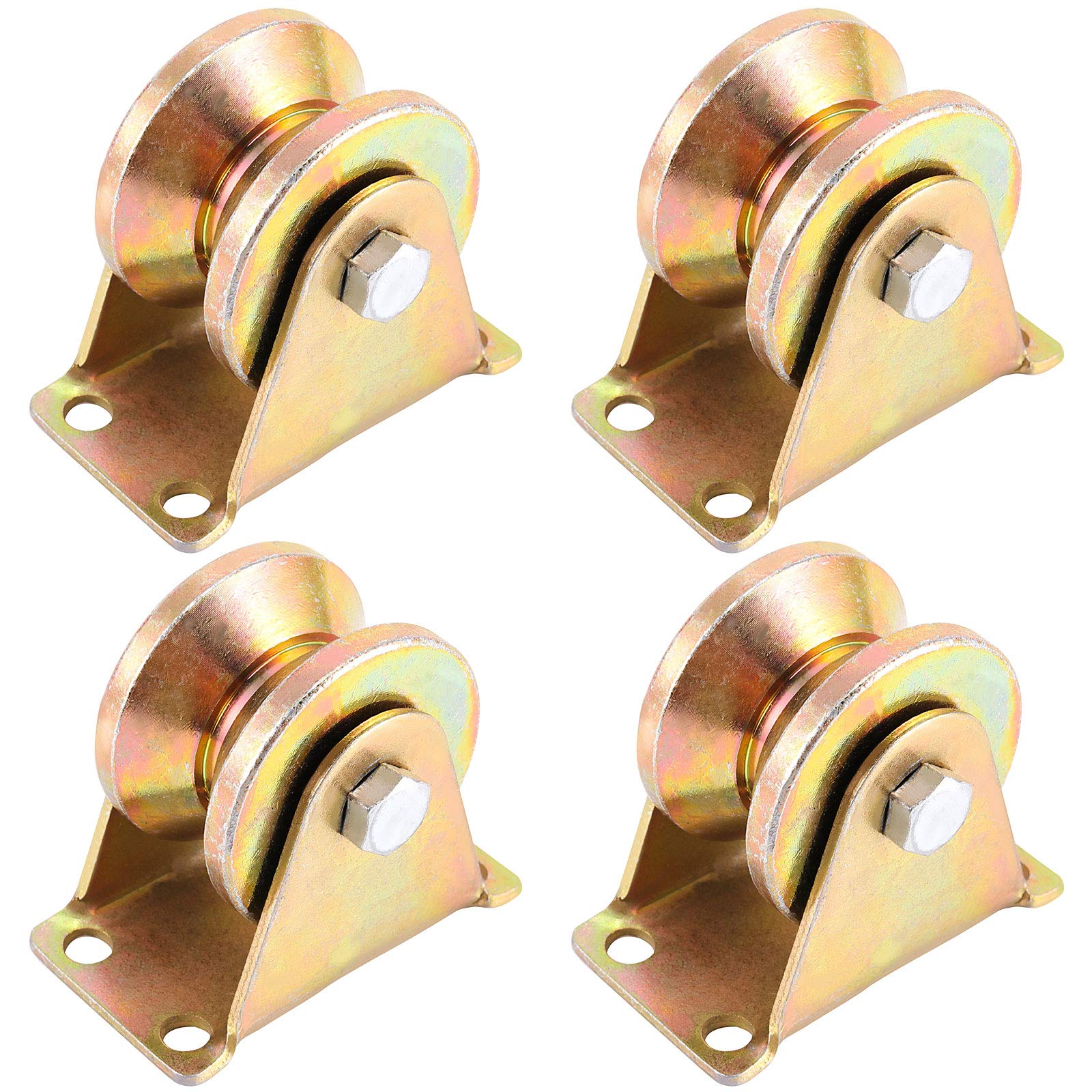 Buy ZEONHEI 4 Pack 2 Inch V Groove Wheel, Heavy Duty Rigid Caster with