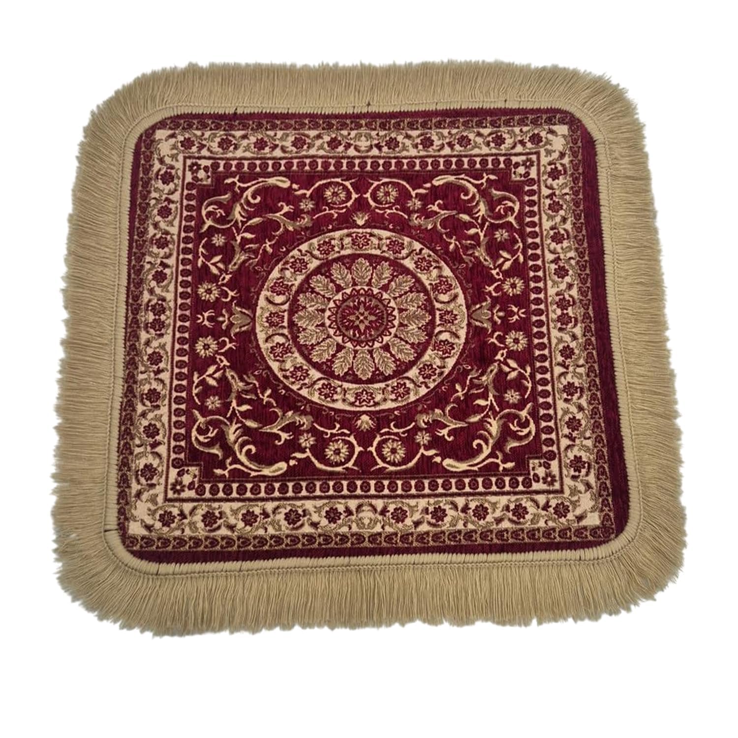 Soft Chenille Prayer Mat - Purple Mandala Design -11