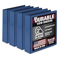 Vista 137 de Samsill Carpeta duradera de 3 anillos de 1 pulgada, fabricada en Estados Unidos, carpeta de anillos en D, cubierta transparente personalizable