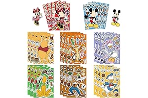 24Pcs Mickey & Friends Make Your Own Face Stickers
