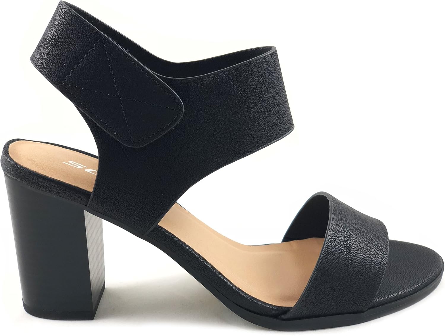 Soda Wait Womens Open Toe Chunky Block Heel Ankle Velcor Strap Shoes Dress Sandals