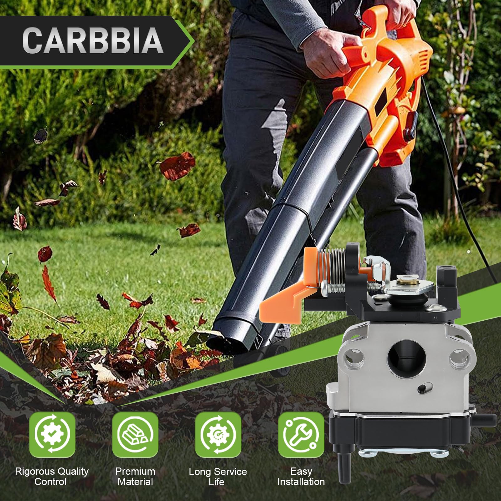 Vergaser Für Homelite Ryobi & Co. – Passend Für Gebläse Und Grubber, Inkl. Zubehör Wie Zündkerze Und Filter