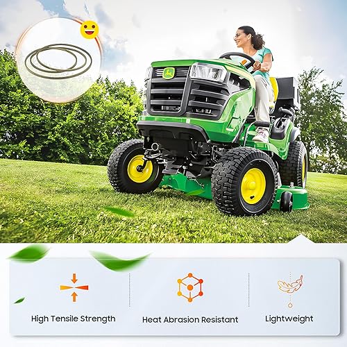 Miniatura 4 de Cinturón de repuesto fabricado con cable de aramida para John Deere M118685 M154960; Scotts M118685; Scag 482139 482281; 5/8 x 120.5 pulgadas