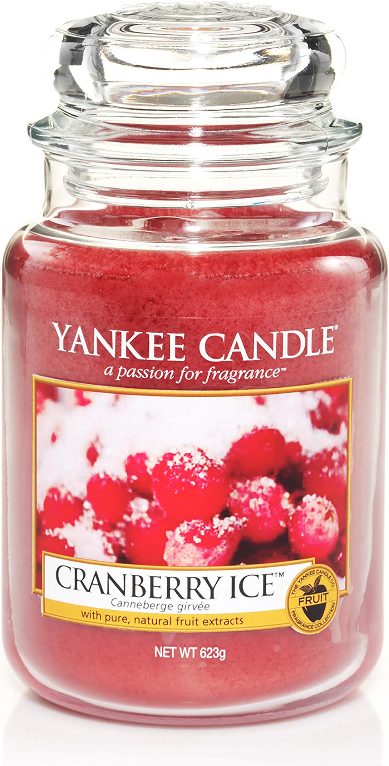 Yankee Candle Scented Candle | Scented Candle | Cranberry Ice Large Jar Candle | Burn Time: Up to 150 Hours